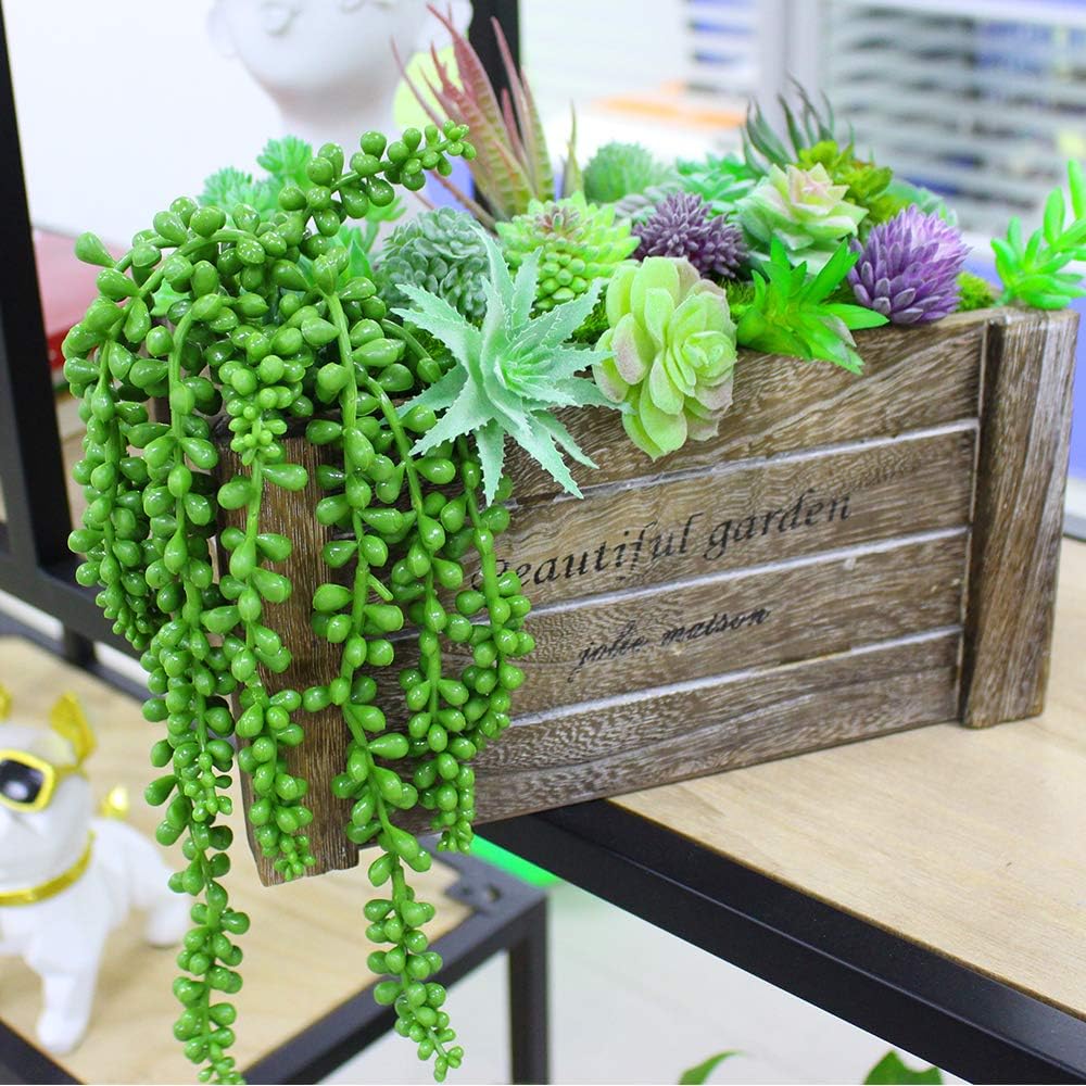 Fake Succulents Plants Artificial Succulents Assorted Faux Succulents in Bulk Artificial / Set of 14
