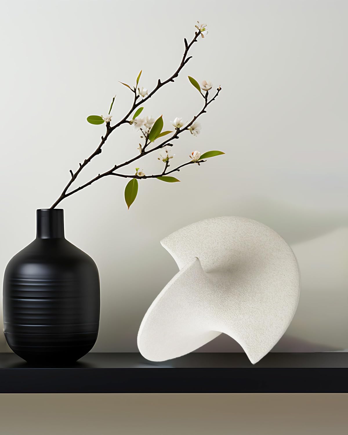 in Handmade Personalized Ceramic Balancing / White Ceramic Inspired Art / 9.45 x 8.6 x 9.45