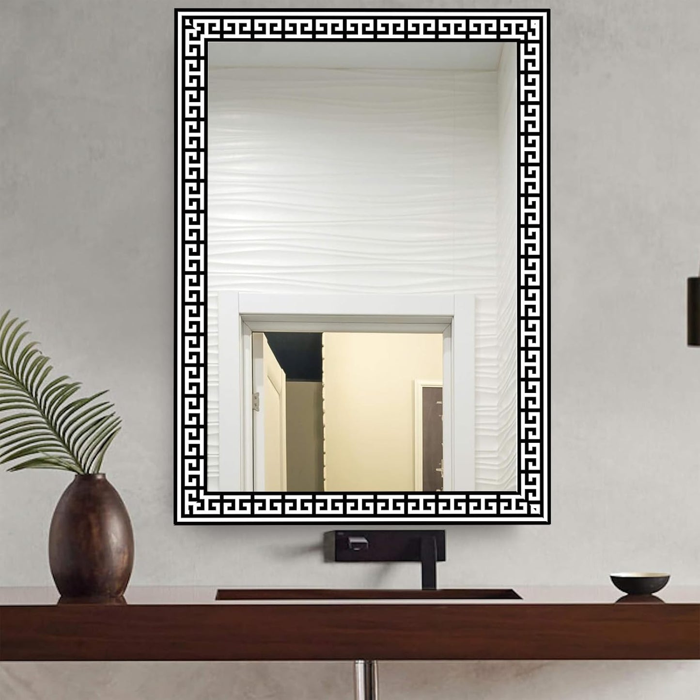 Black and White Wallpaper Border Trim Peel and Stick Boarders Self / Black/white / 3.9 x 196.8