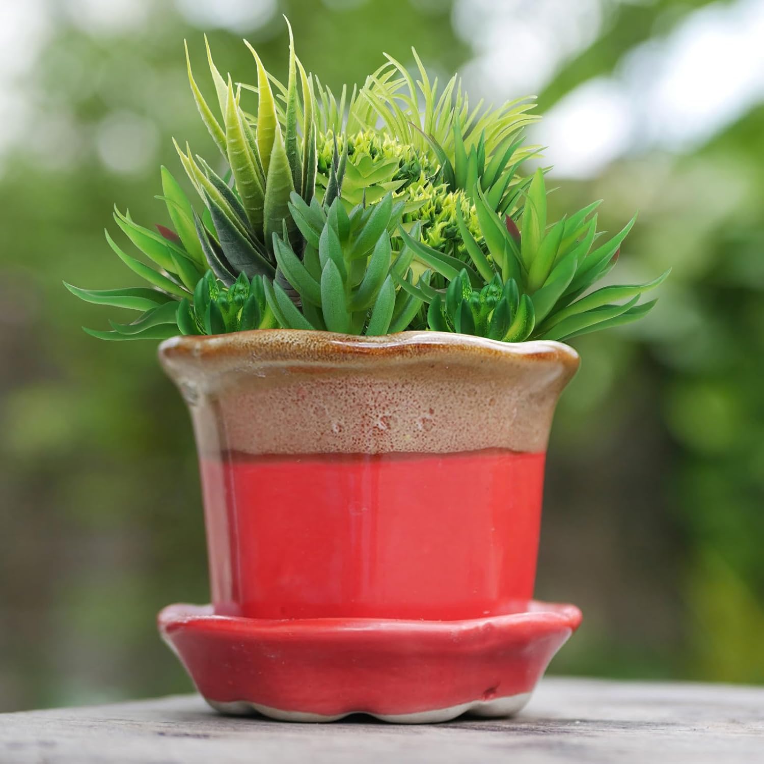 Artificial Succulents Realistic Mini Succulent Plants / Green / Set of 22