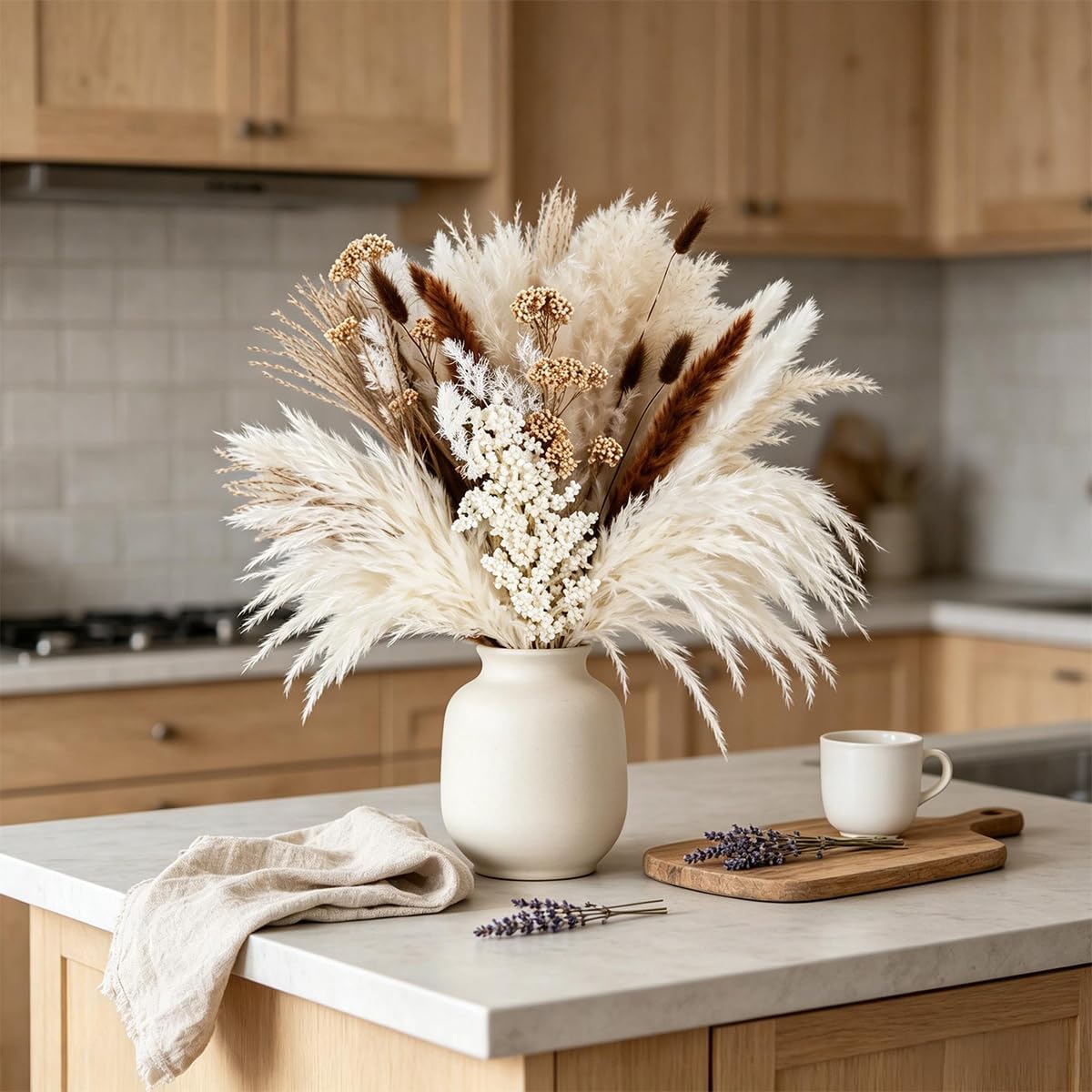 Boho Flowers / Dried Flowers for Vase / Rustic Pampas Grass Bouquet