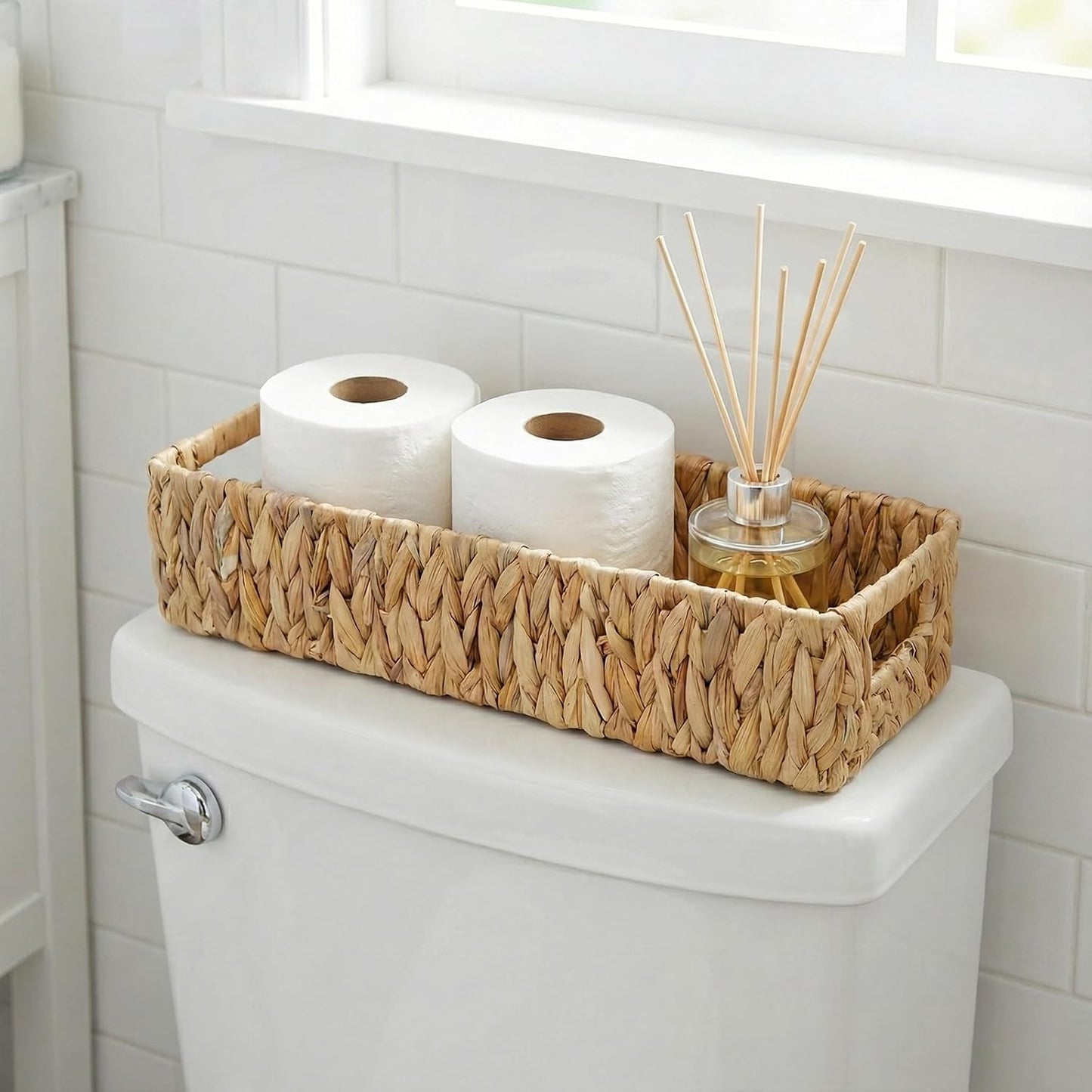 Wicker Small Basket Woven Long