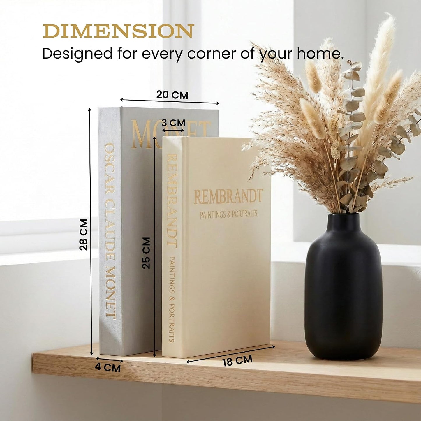 Linen Faux Book Storage Boxes / Set of 2