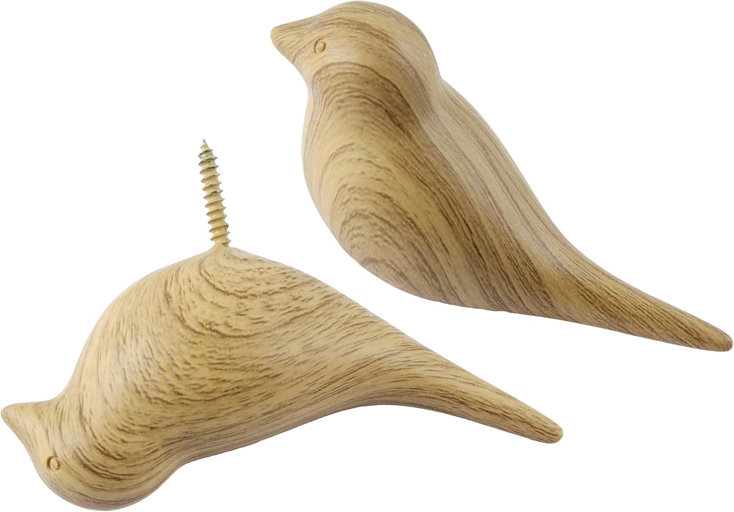 Wood Grain Bird Coat Hooks / Forest A