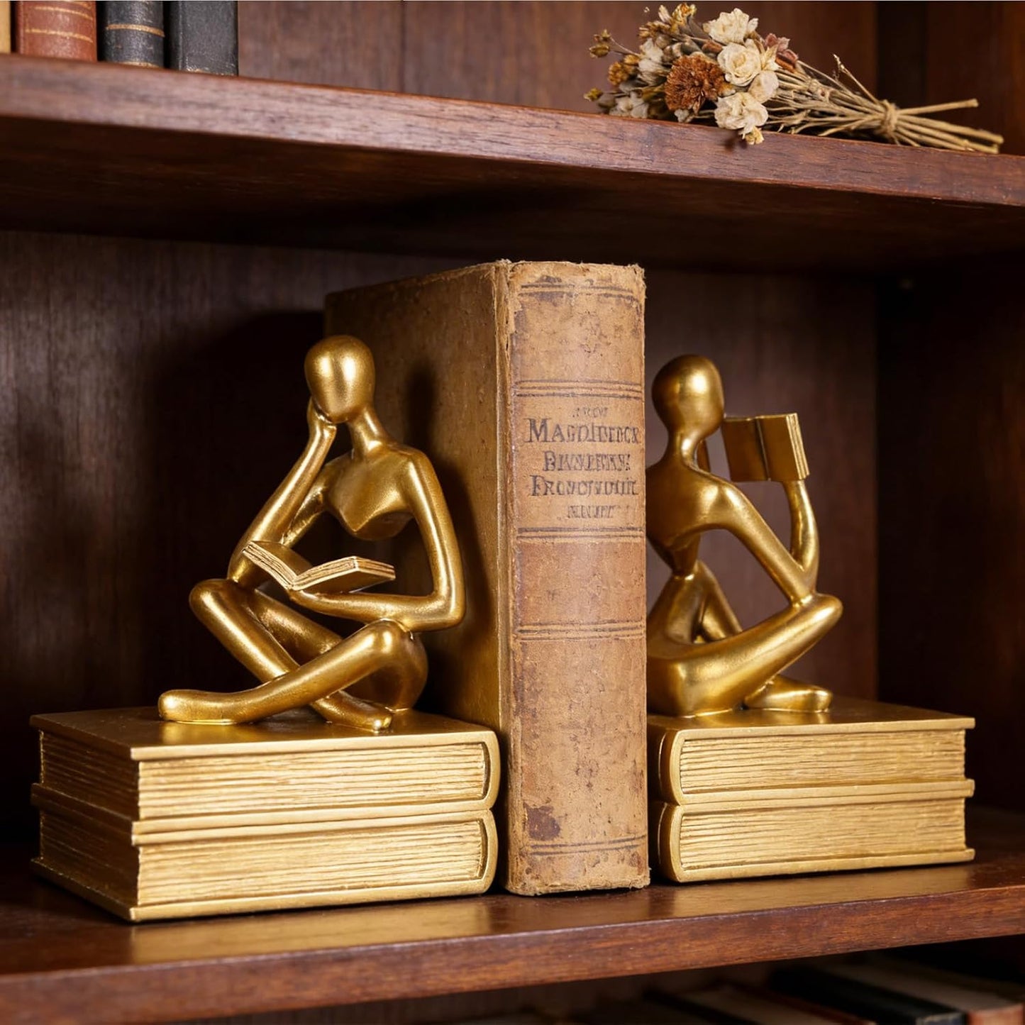Unique Book Stopper / Gold