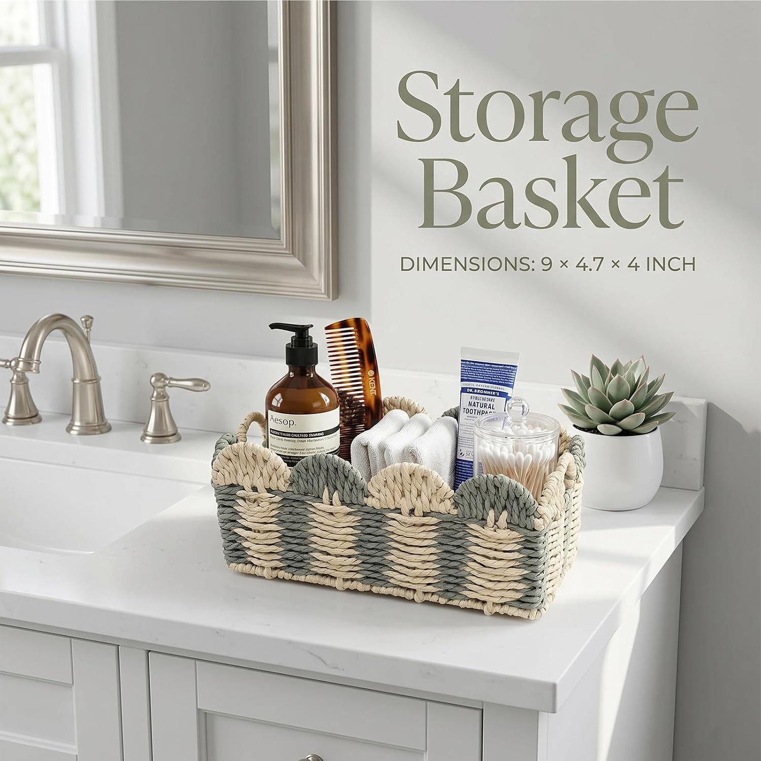 Handmade Paper Rope Basket / Small