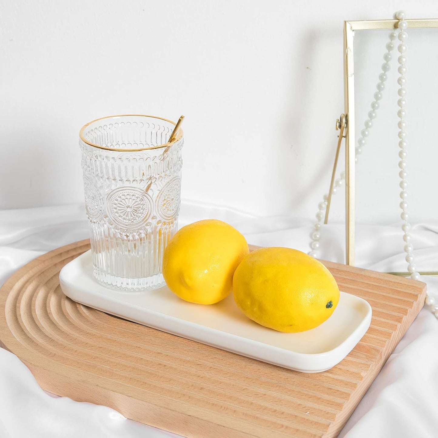 Ceramic Bathroom Tray / White / 9.8 x 3.9 x 0.7