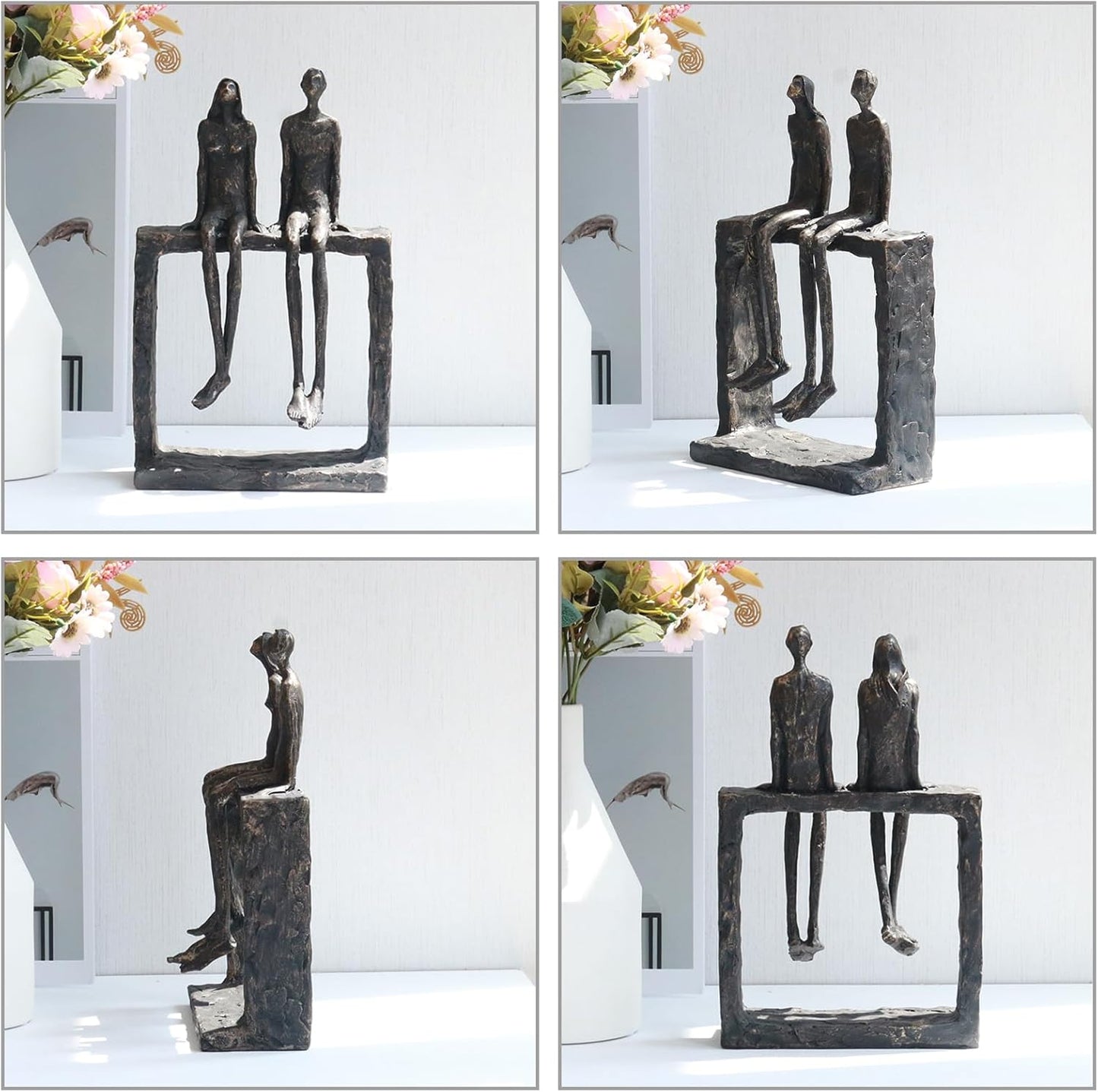 Abstract Couple Statue Home Decor / Bronze