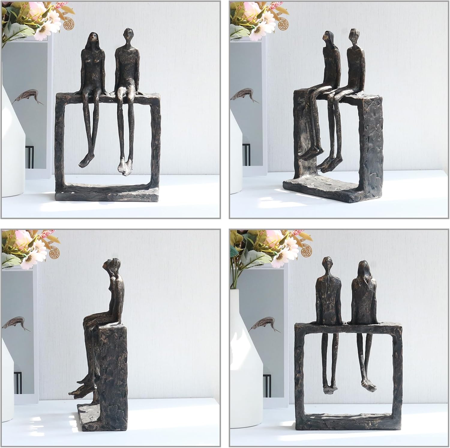 Abstract Couple Statue Home Decor / Bronze
