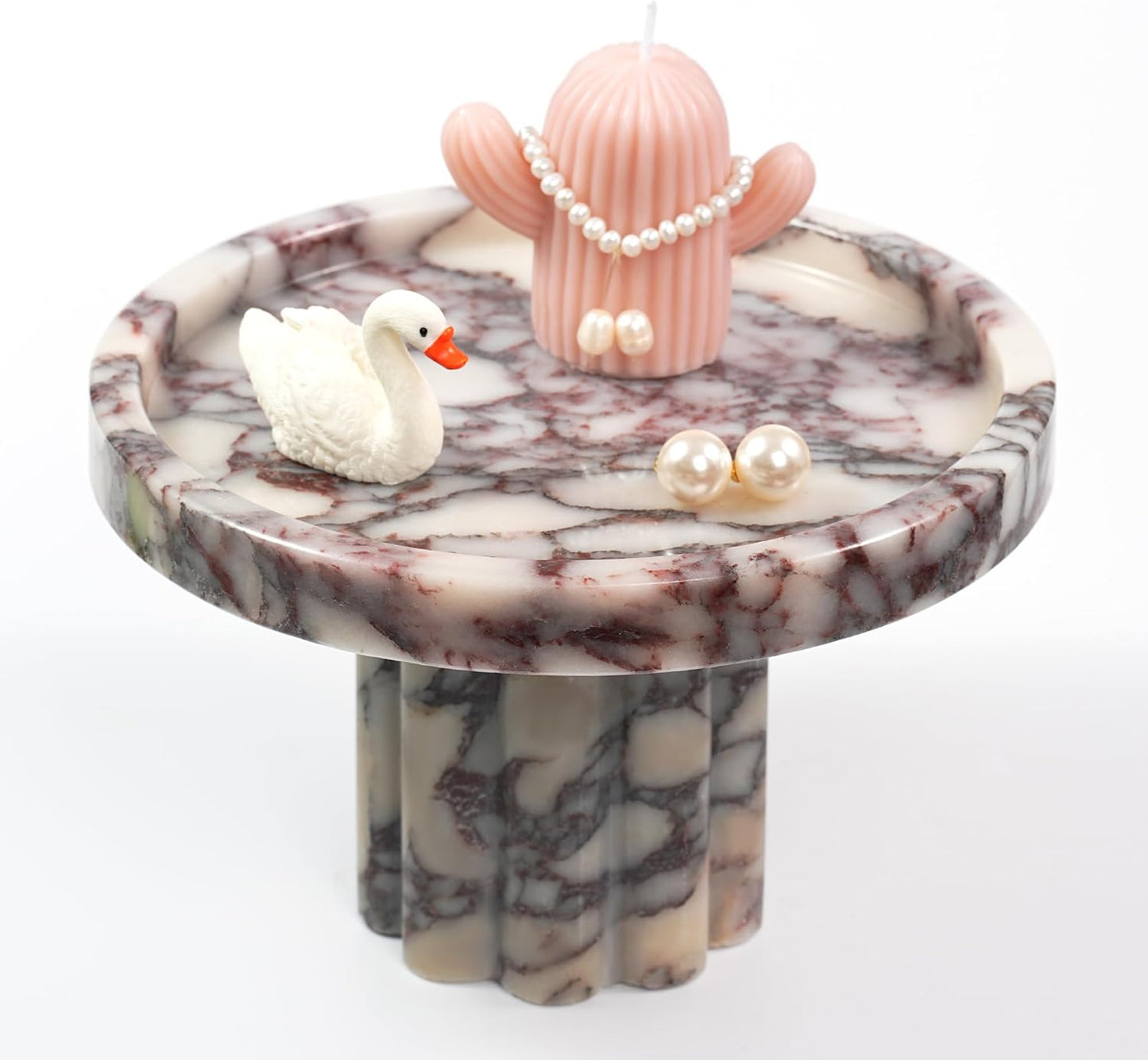 Marble Perfume Tray / 1leg-calacatta Viola