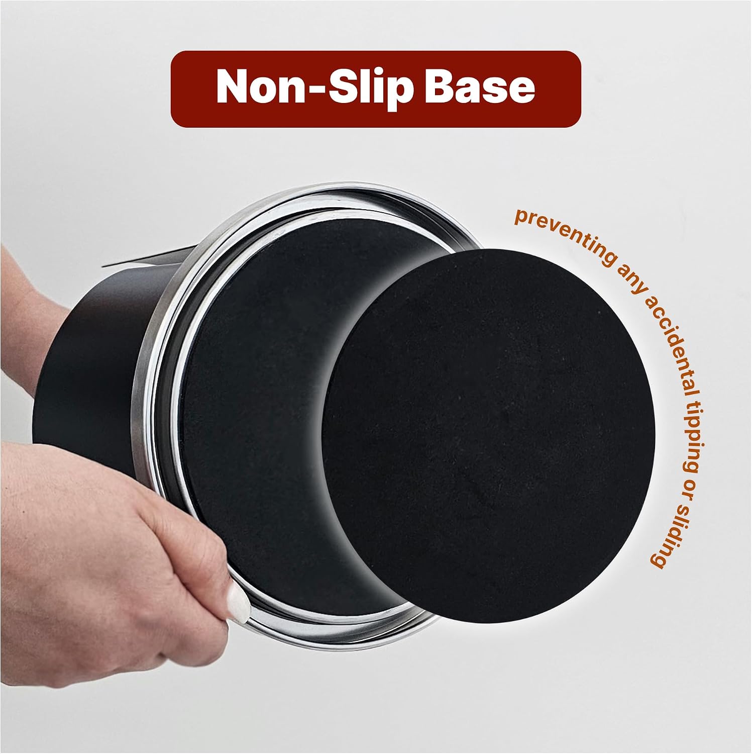 Stainless Steel Paper Towel Holder Countertop, Modern Covered Design, Weighted Base for Stability, Freestanding Easy