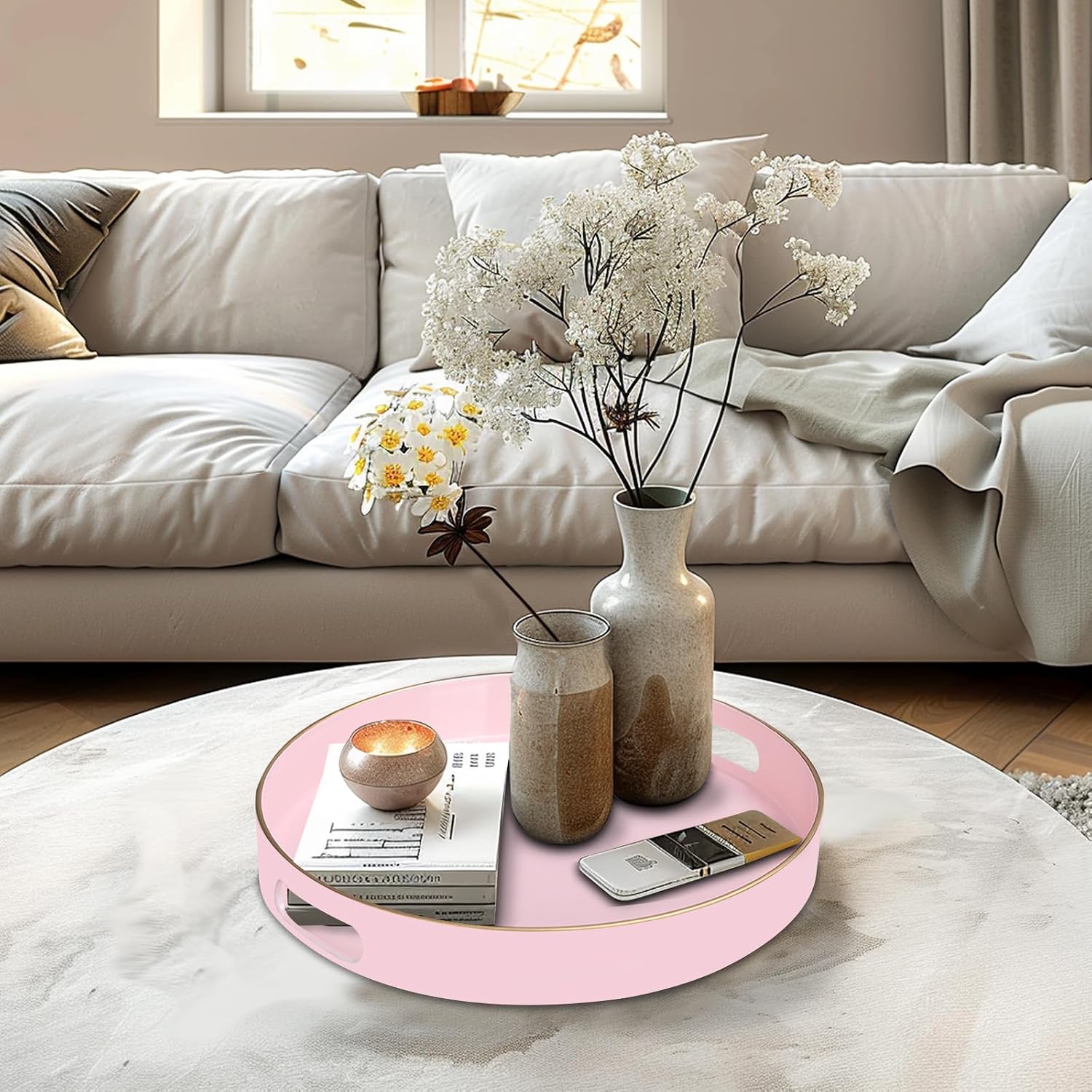 Modern Decorative Trays / Pink / Set of 13