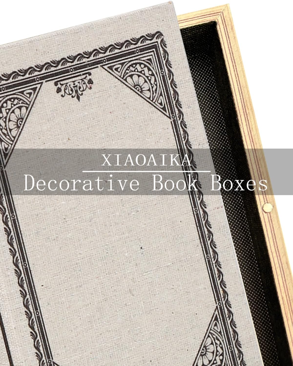 Vintage Faux Book Boxes / 2 x Square Pattern / Set of 2