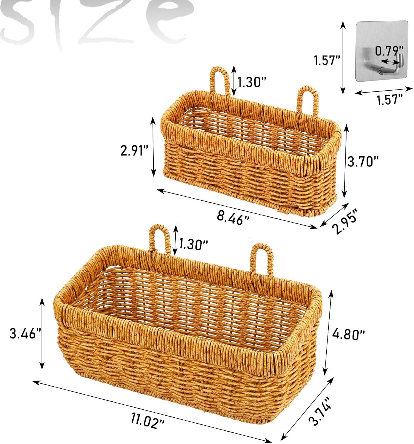Hangers Boho Style Hanging Storage Basket / Bohemian / Set of 2
