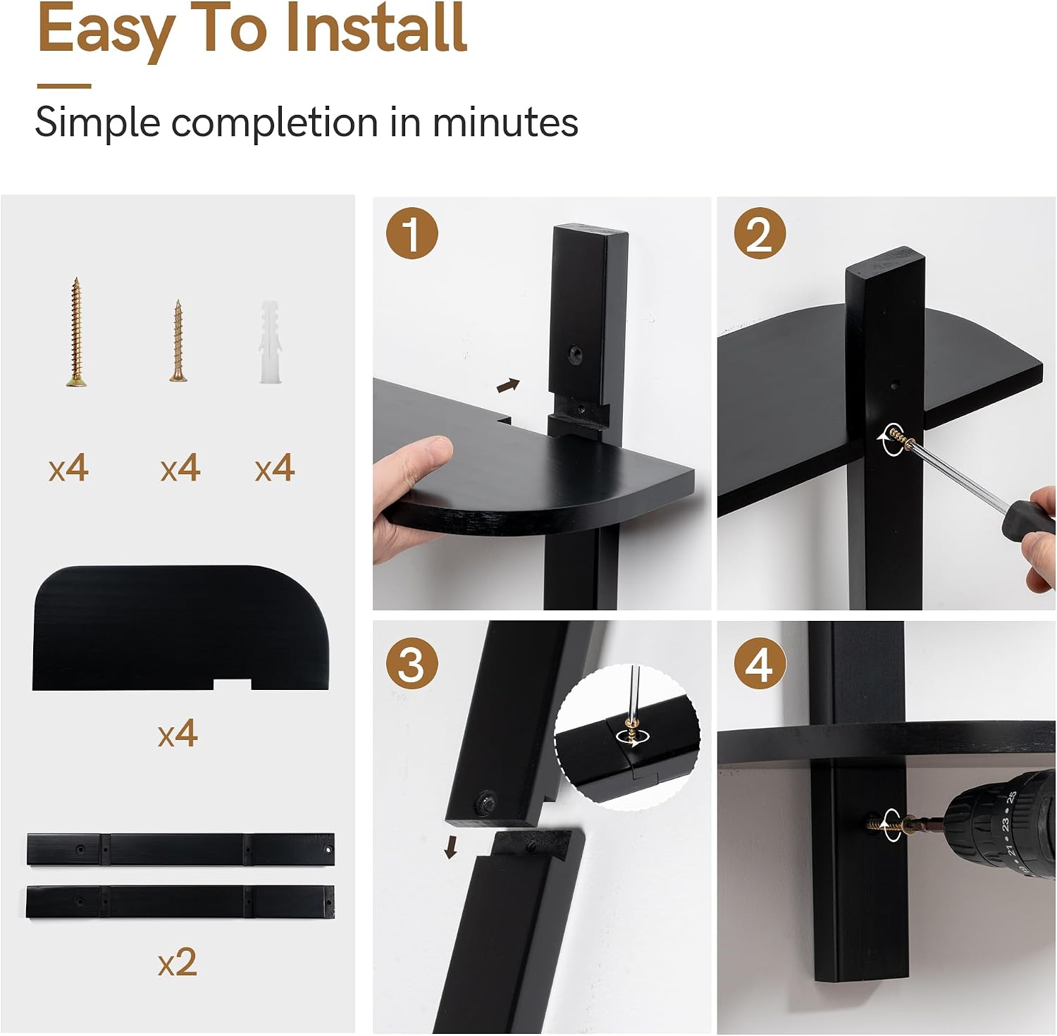 Floating Shelves / Black