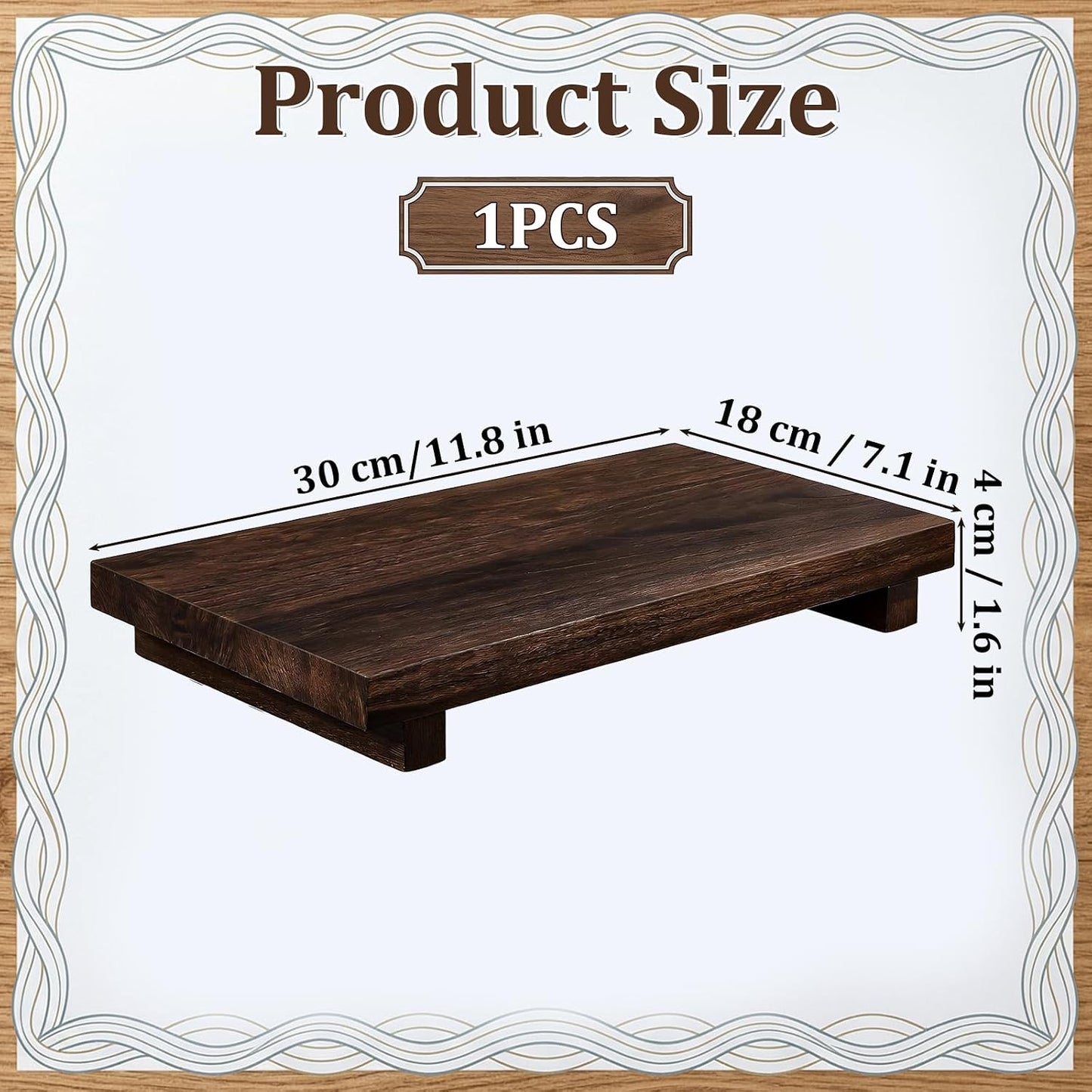 Wood Pedestal Stand / Wood Riser Tray Soap