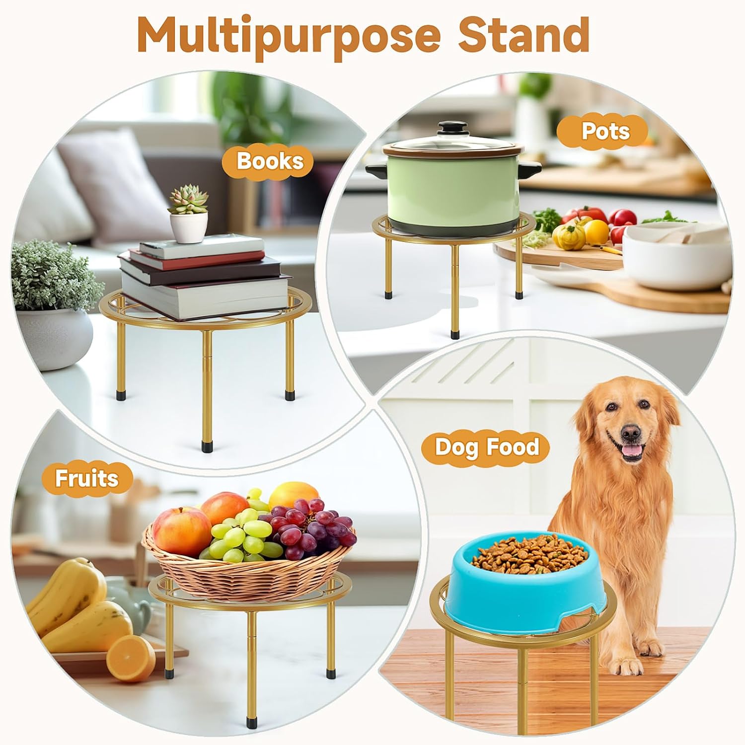 Amaoot 5 Pack Metal Plant Stand, Iron Plant Stands for Indoor and Outdoor | Flower Pot Stands for Multiple Plant, Black