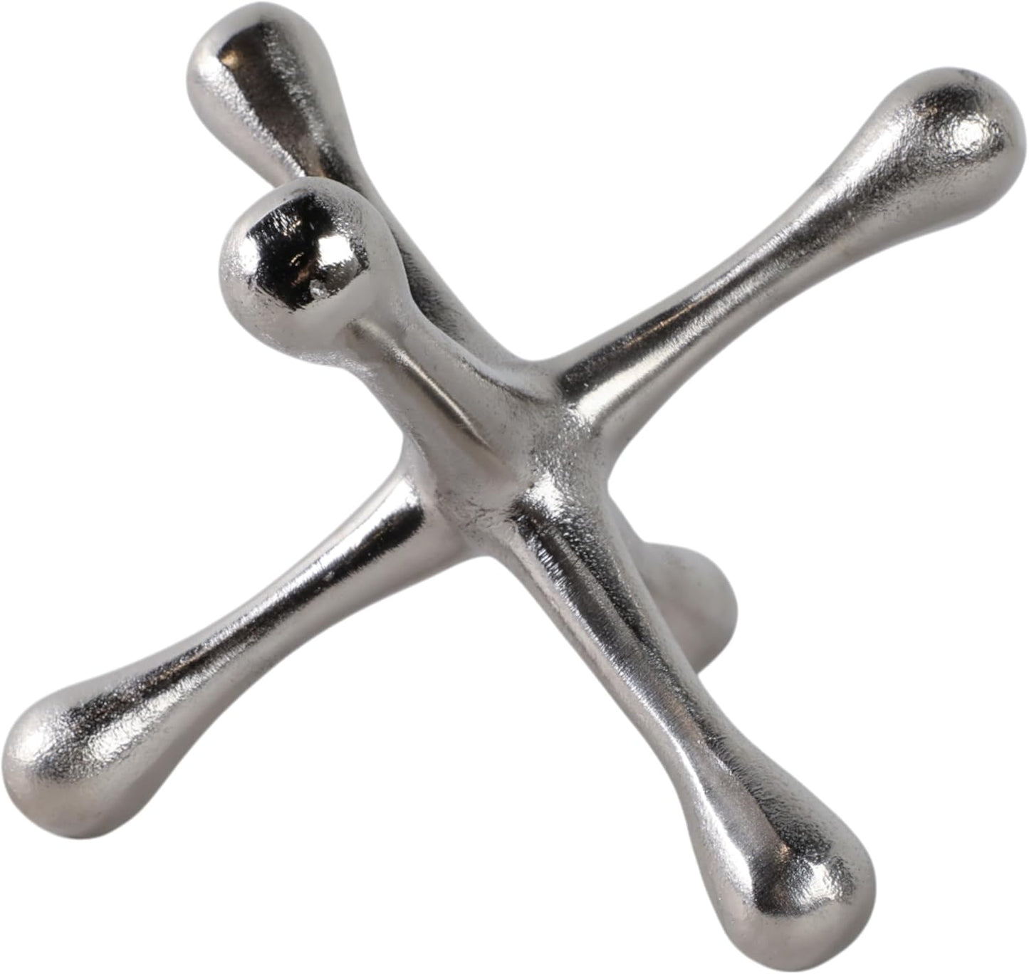 Metal Modern Decorative Accent / 8"H / Silver
