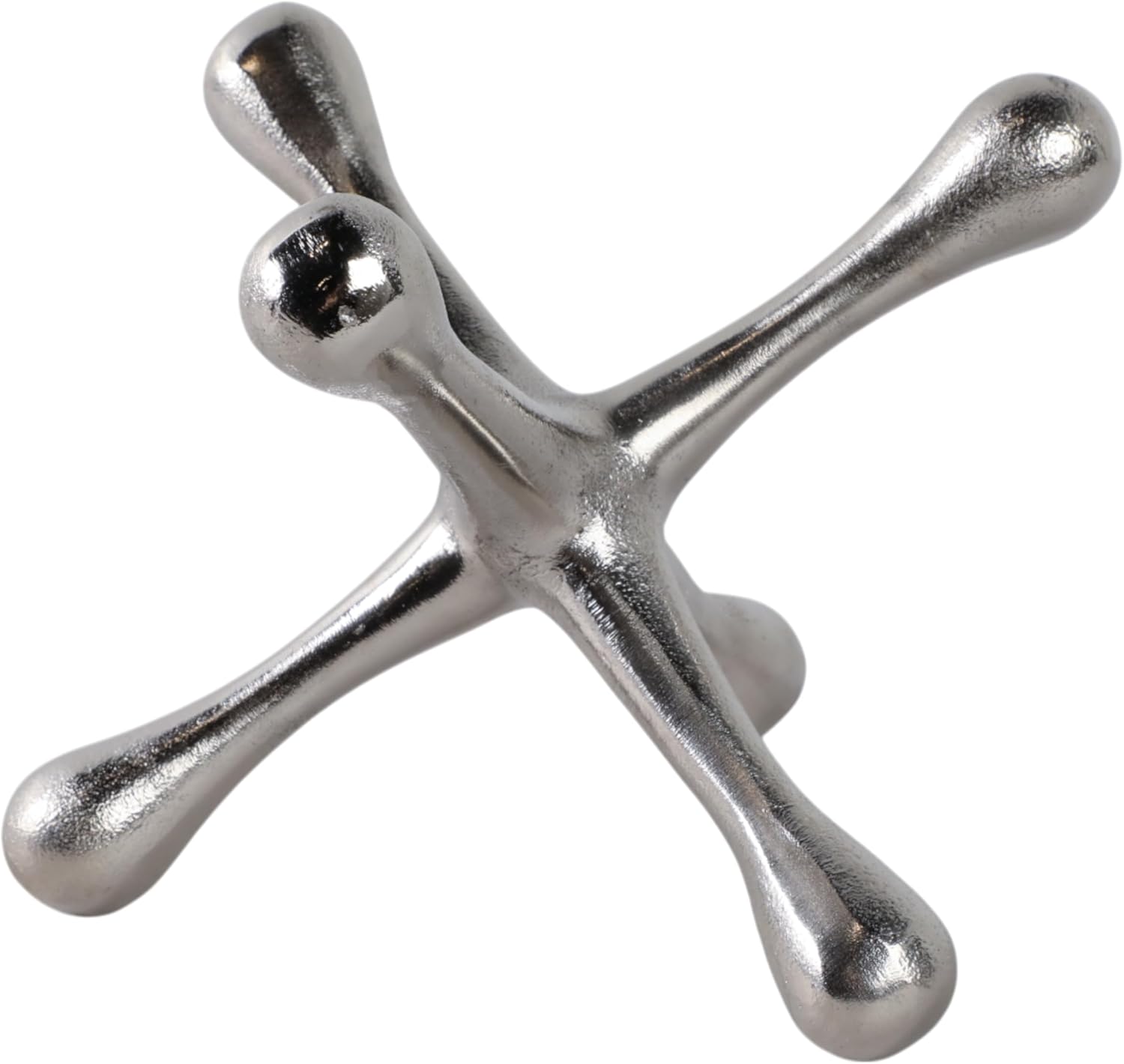 Metal Modern Decorative Accent / 8"H / Silver
