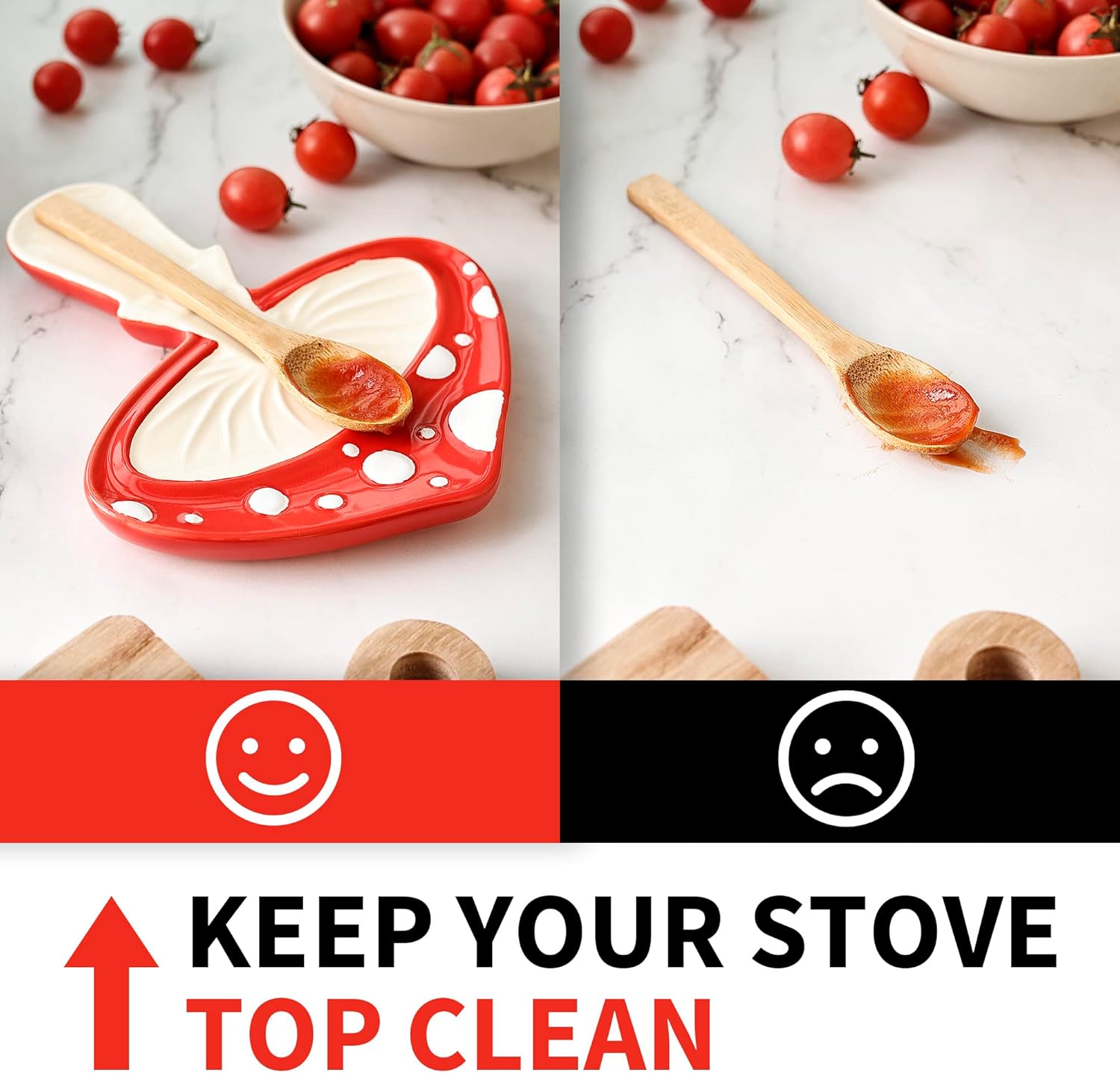 Mushroom Utensil Spatula Holder for Cooktop