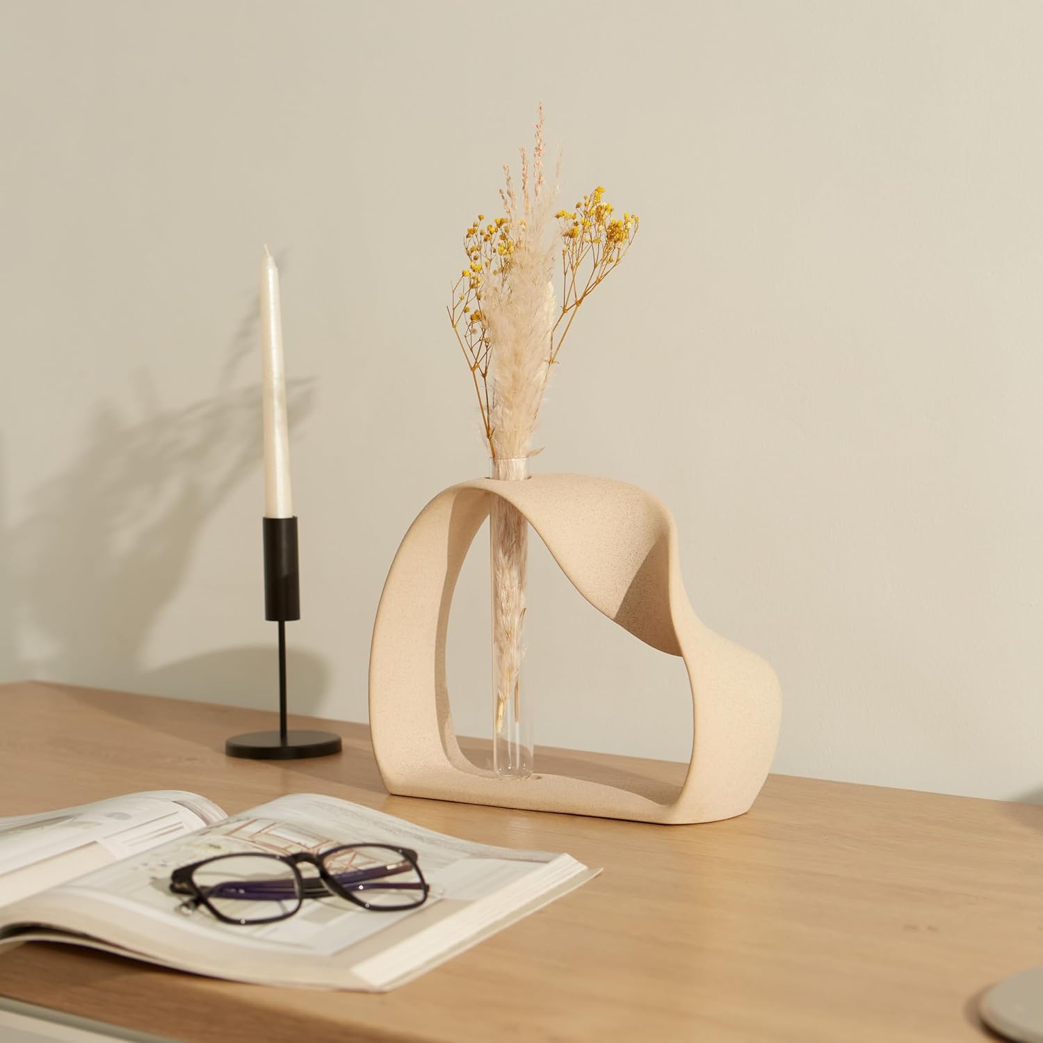 Boho Pampas Grass Vase