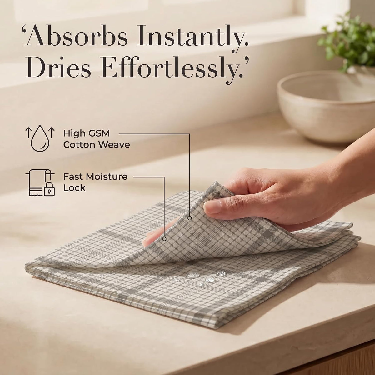 Urban Villa Cloth Napkins Cotton 20x20 (Set of 12) Tiny Checks