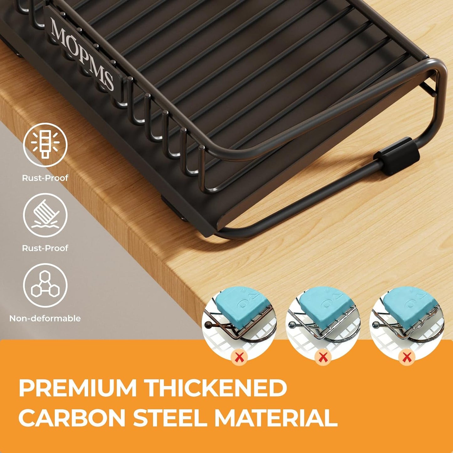 Carbon Steel Bar Soap Holder for Shower / Black