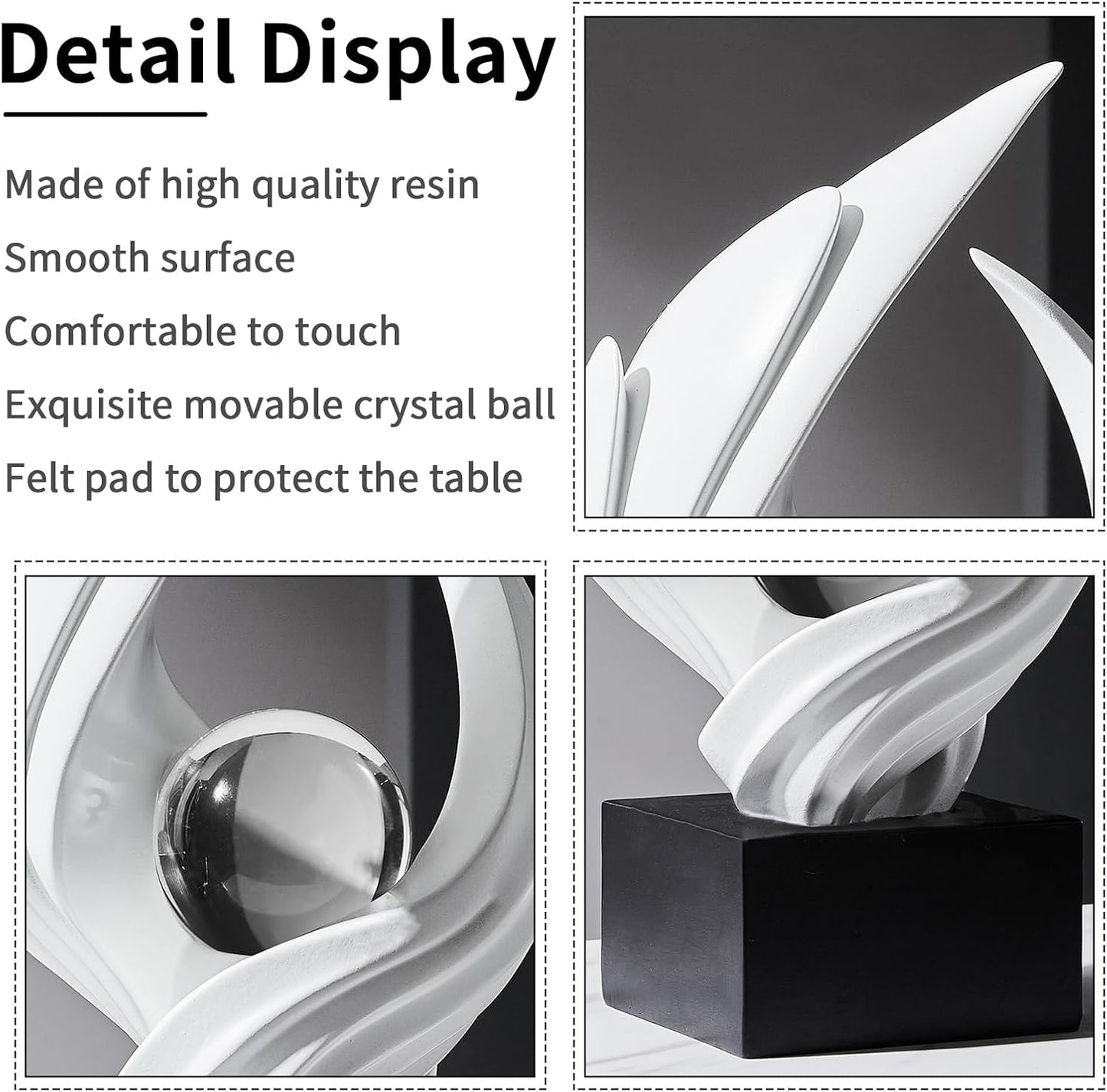Modern Art Statue Decor / White