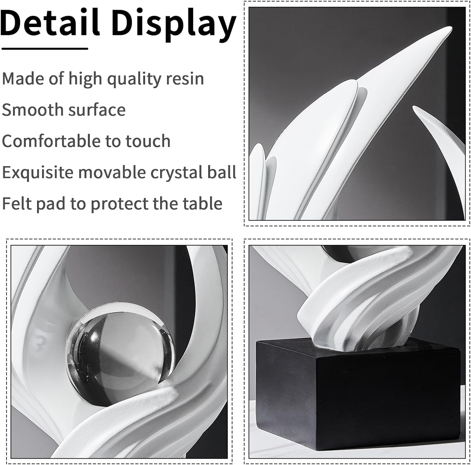 Modern Art Statue Decor / White