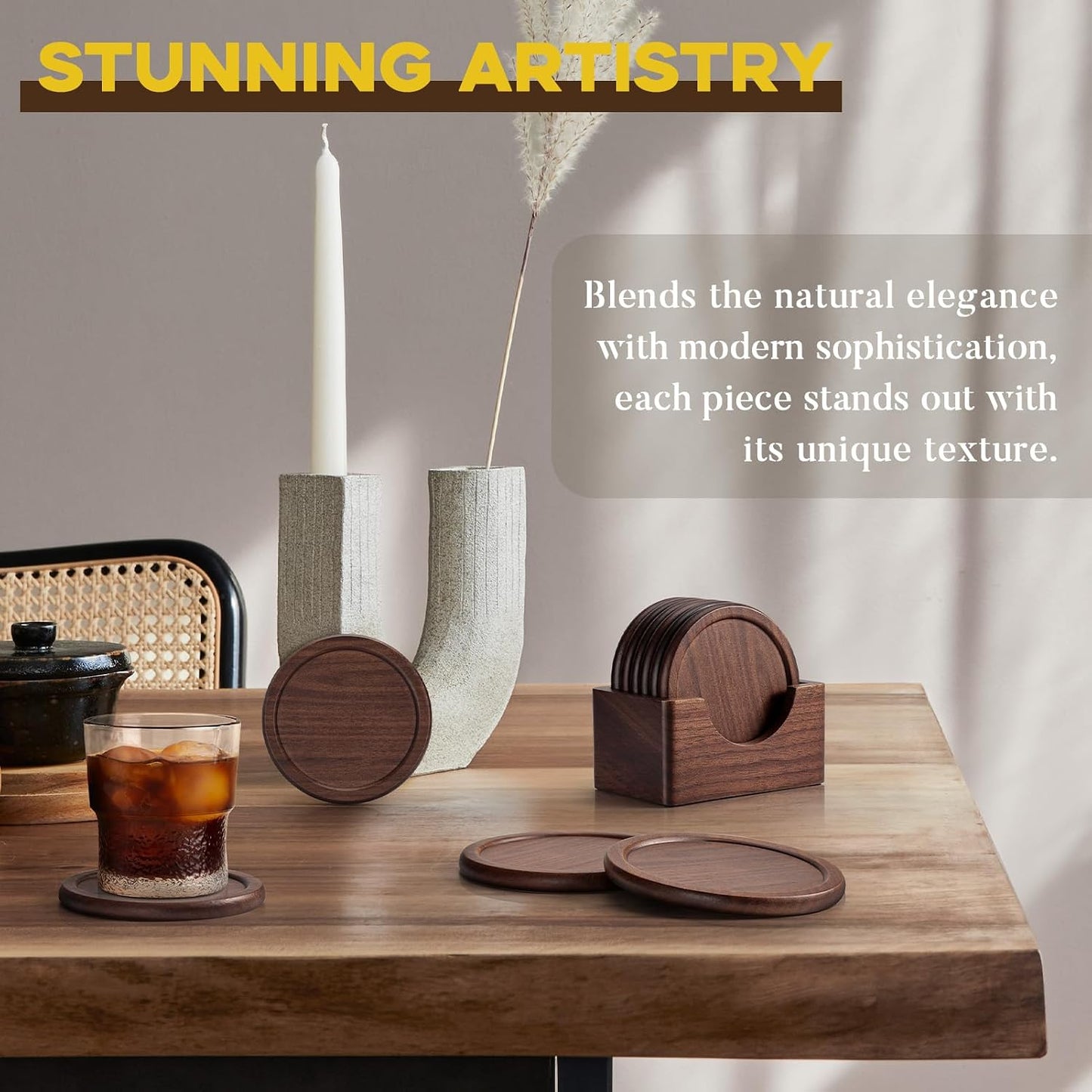 Holder / with Wooden Holder / Set of 6