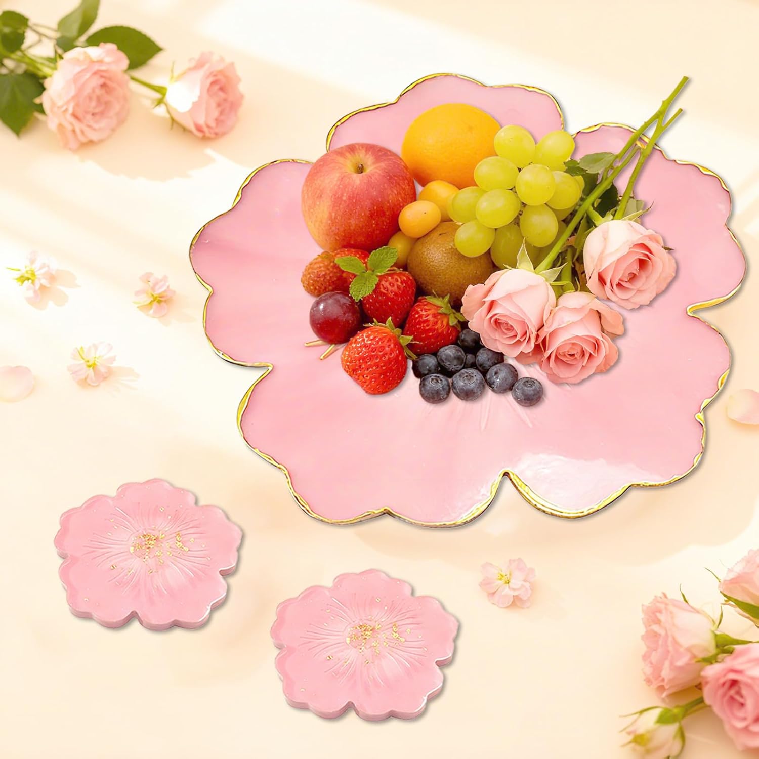 Flower Resin Coaster Molds Kits / Set of 6