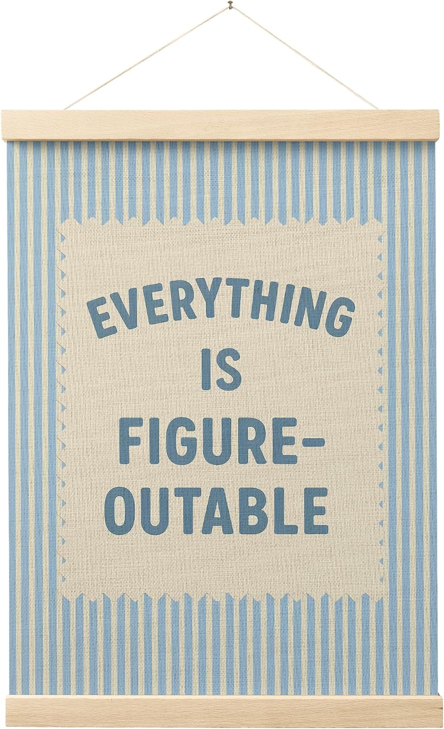 FGFK Everything Is Figureoutable Inspirational Wall Art Poster Hanger Frame