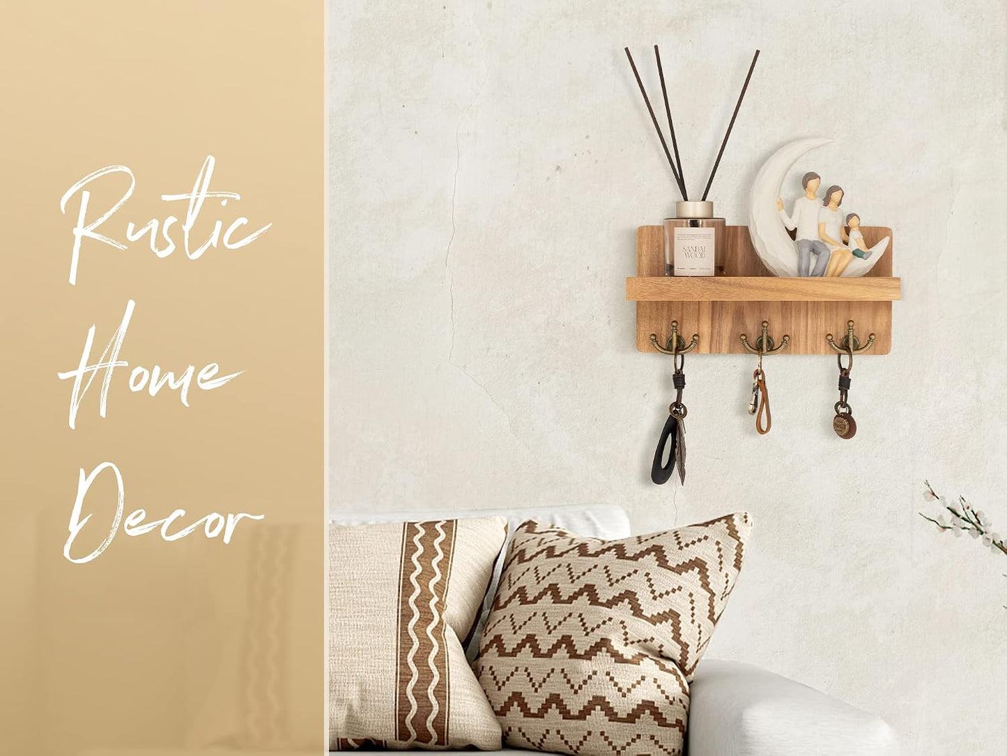 Farmhouse Key Holder / Light Brown