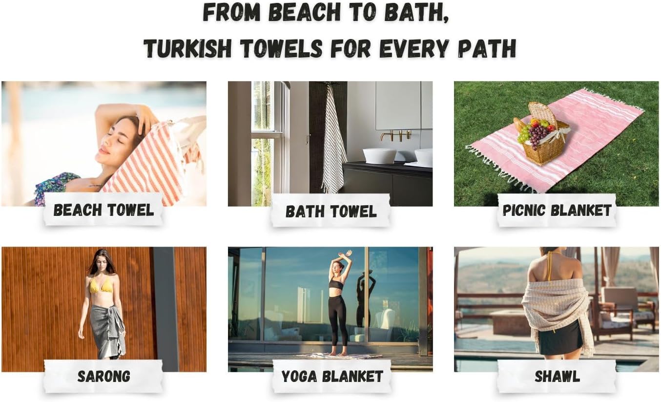 Turkish Bath Towel, 100% Cotton, 71x39 in, Arpa Beige