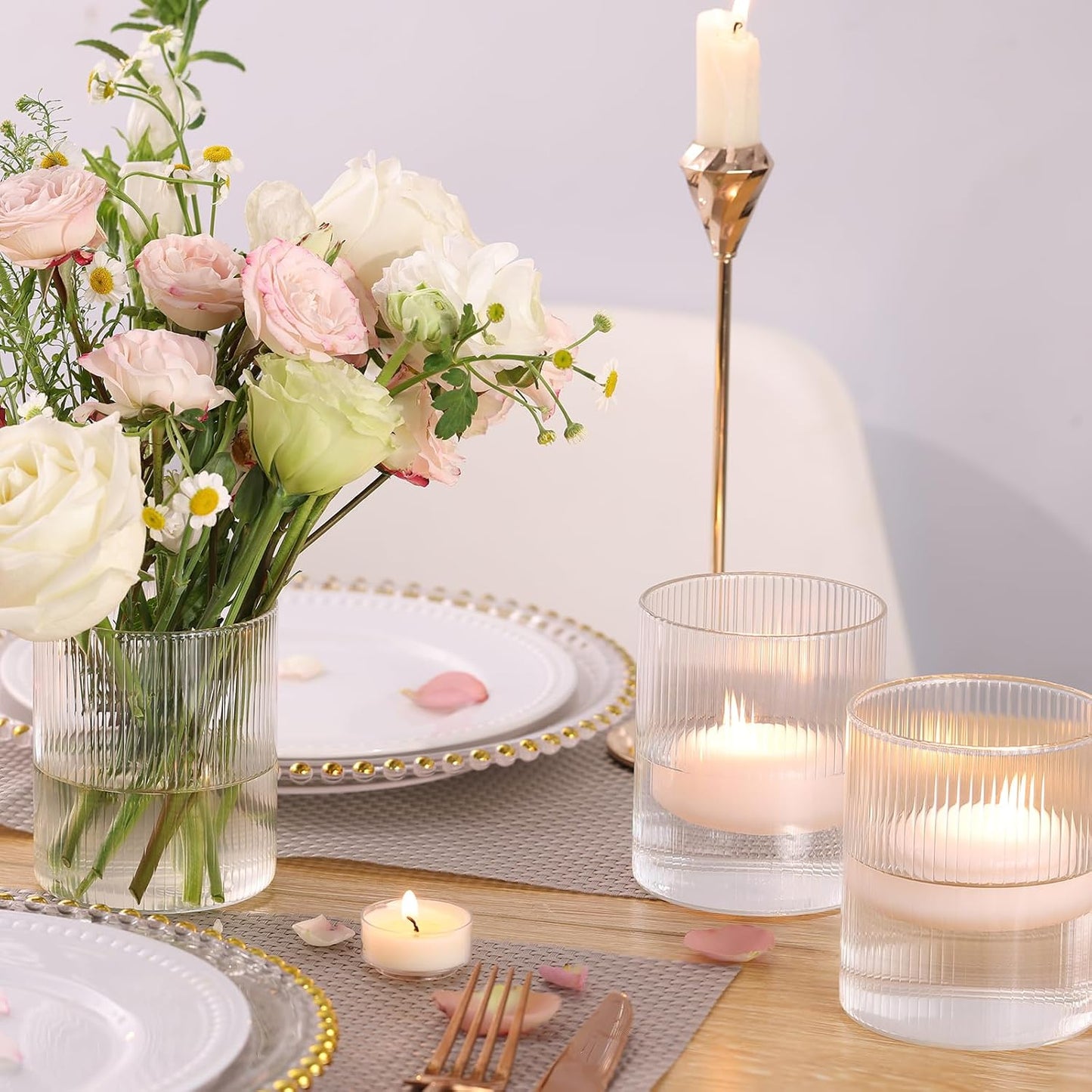 Glass Flower Vases / 4in / Clear