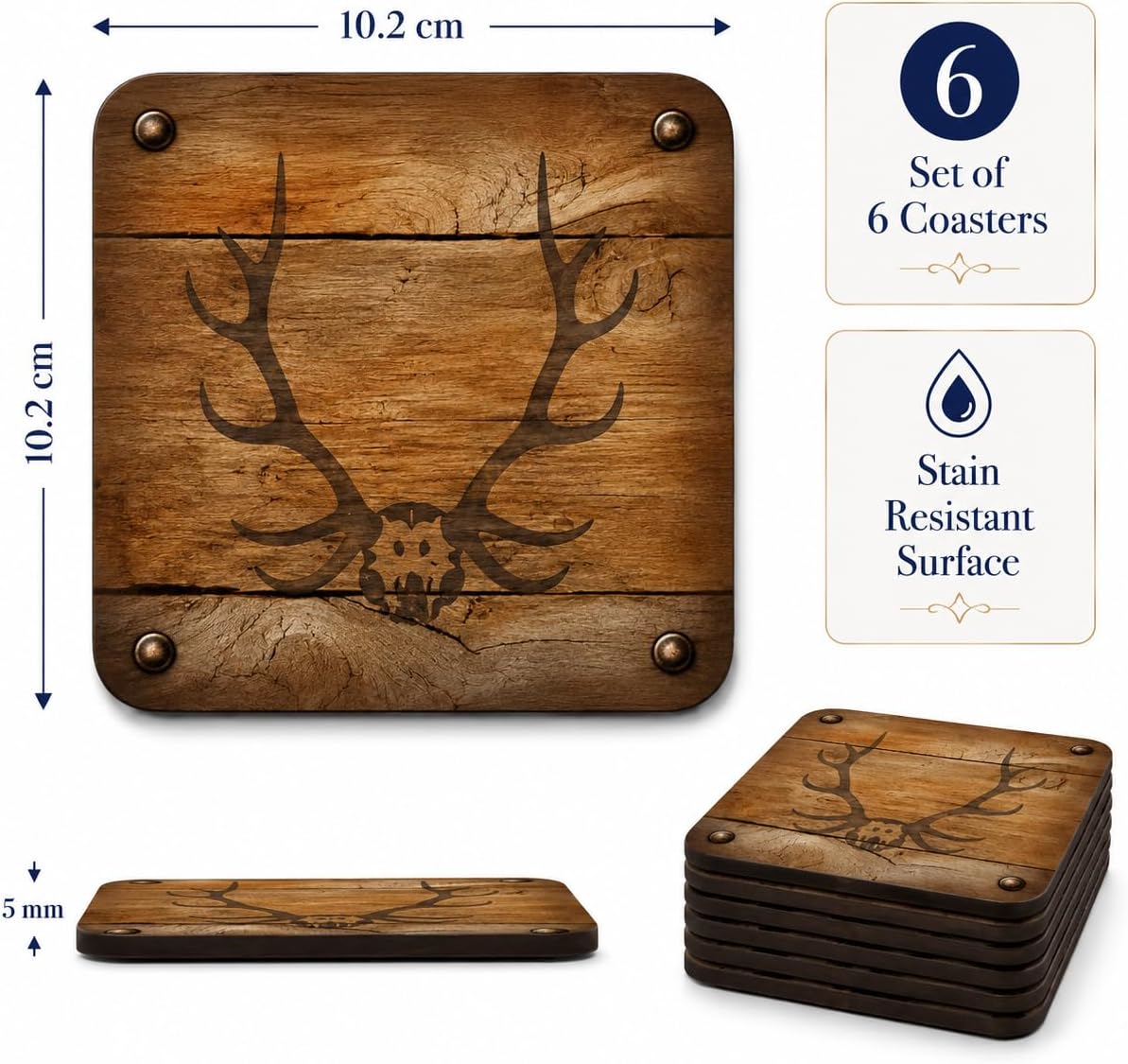 Multi / Coasters / 4 x 4 / Lodge