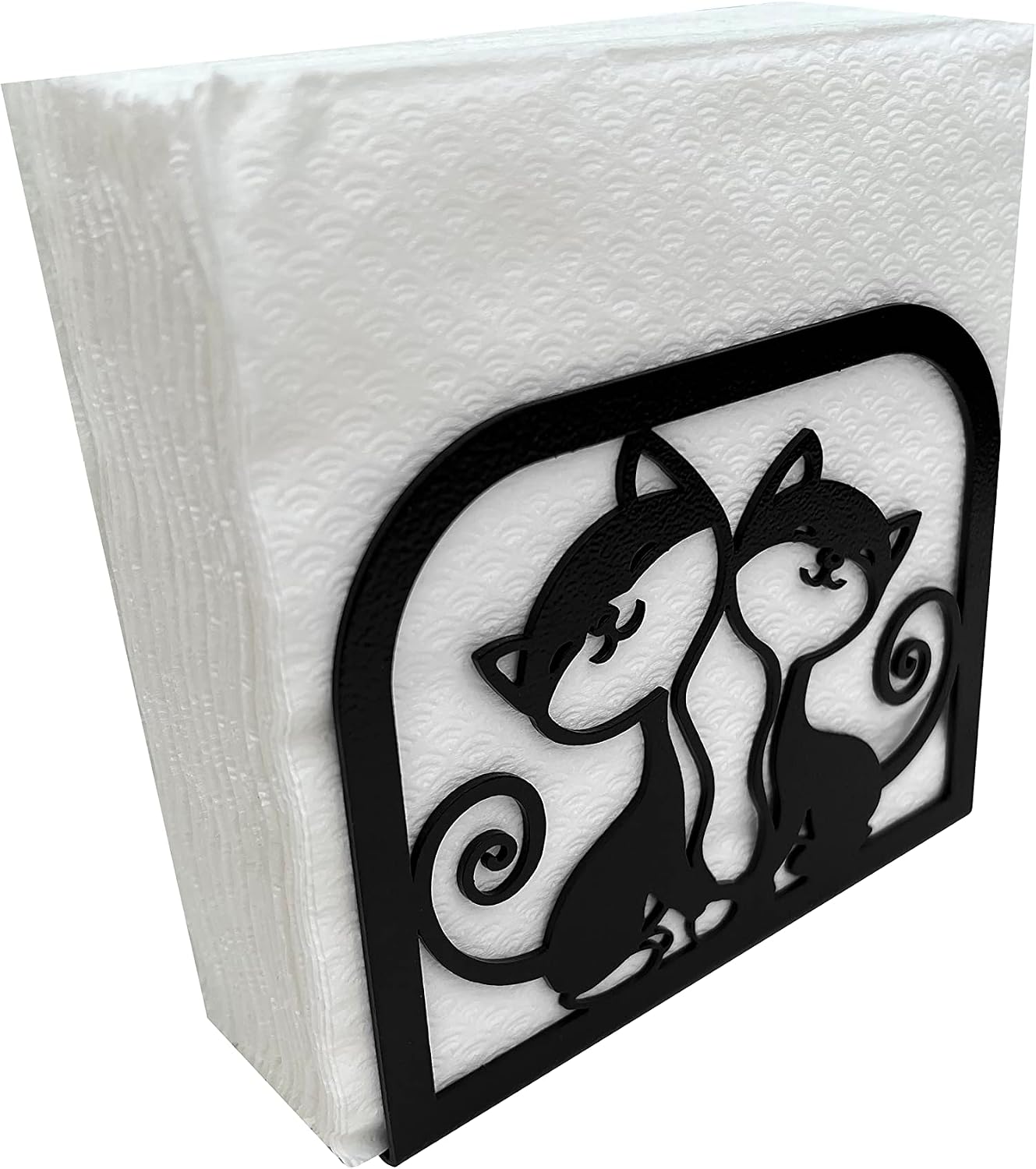 Paper & Tissue Holder for Farmhouse Table / Twin Kitten