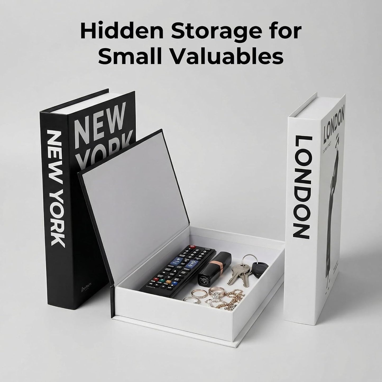 Hidden storage faux book boxes / Set of 3