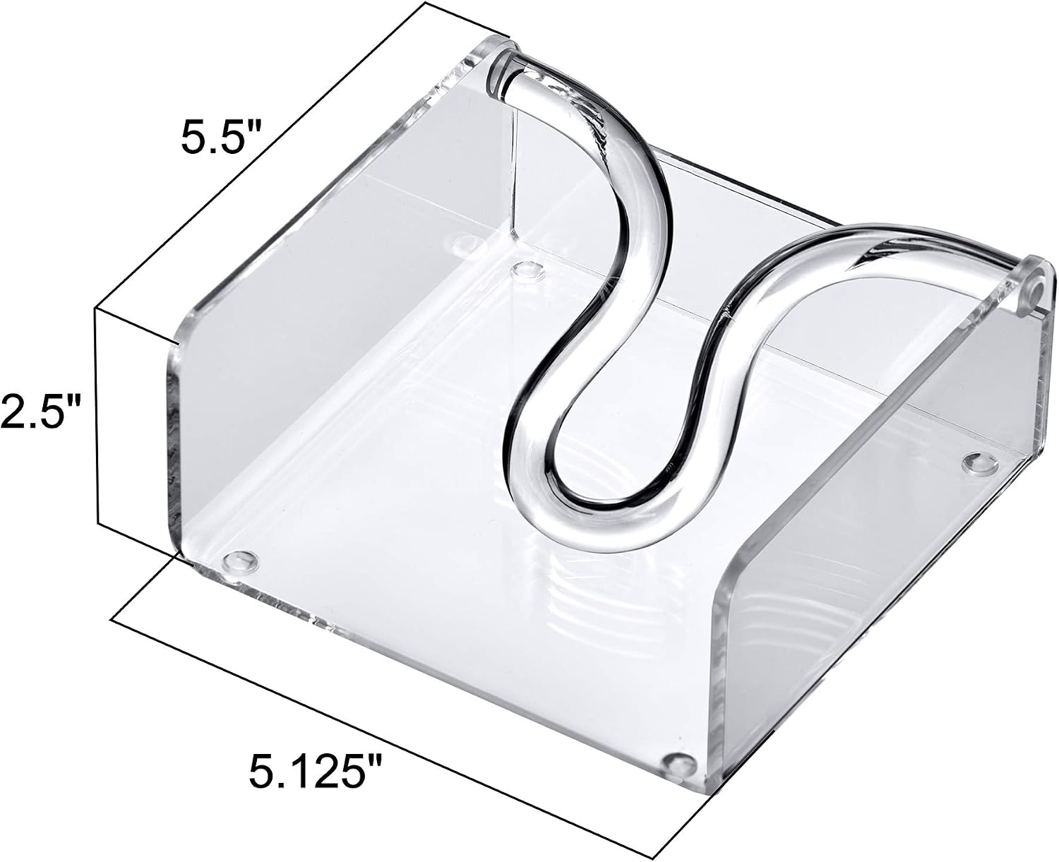 Acrylic Napkin Holder / Cocktail / Clear / 5.0 x 5.0