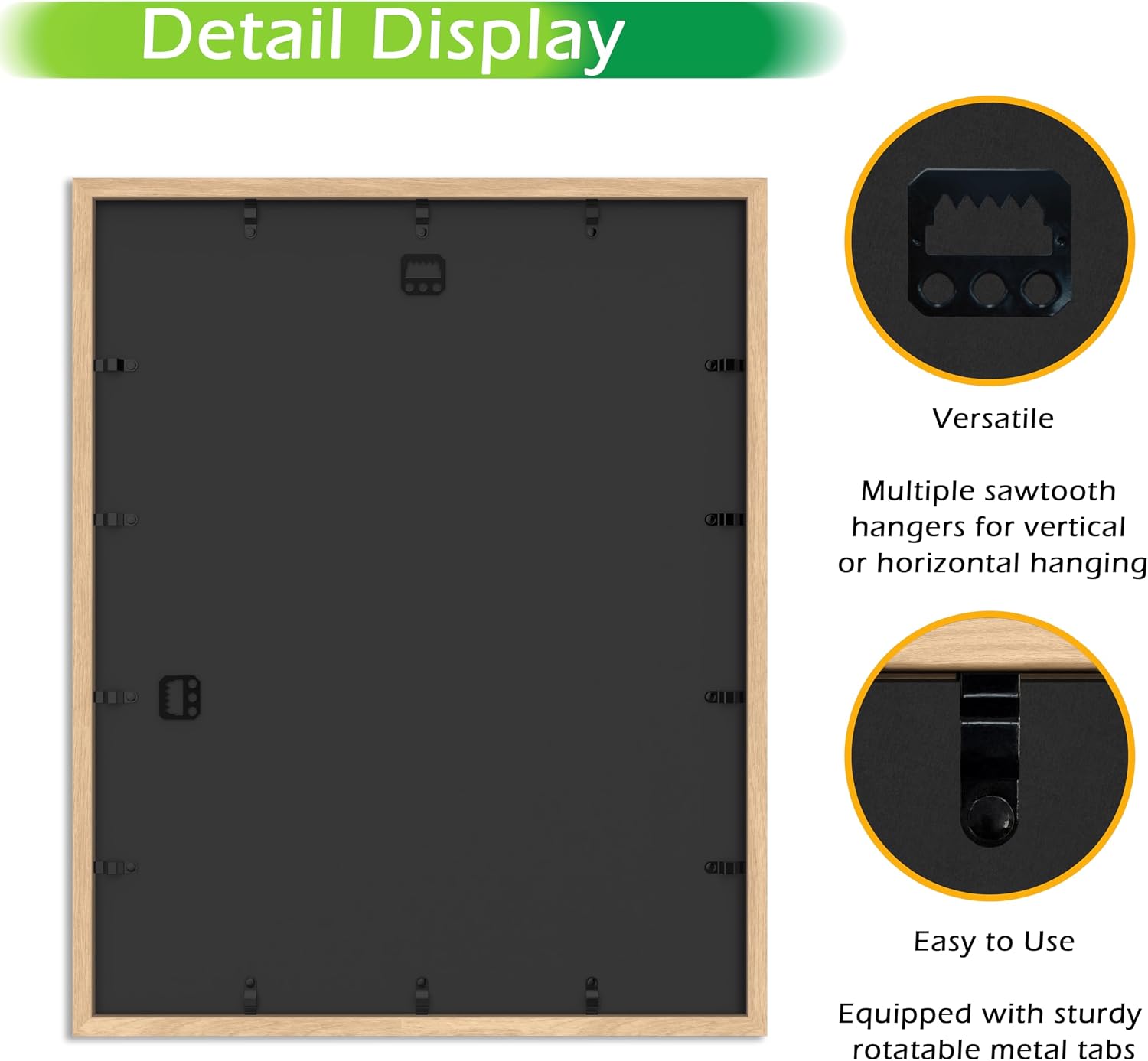 FrameWorks 16" x 20" Original Natural Oak Wooden Shadow Box Frame – Soft Felt Back, Tempered Glass, and Included