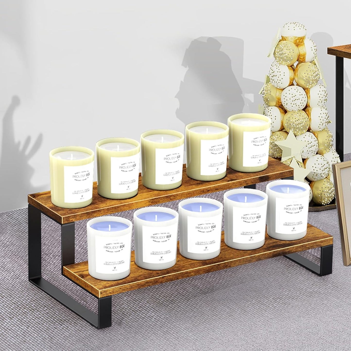 Wooden Display Riser Stand / 2 Tier