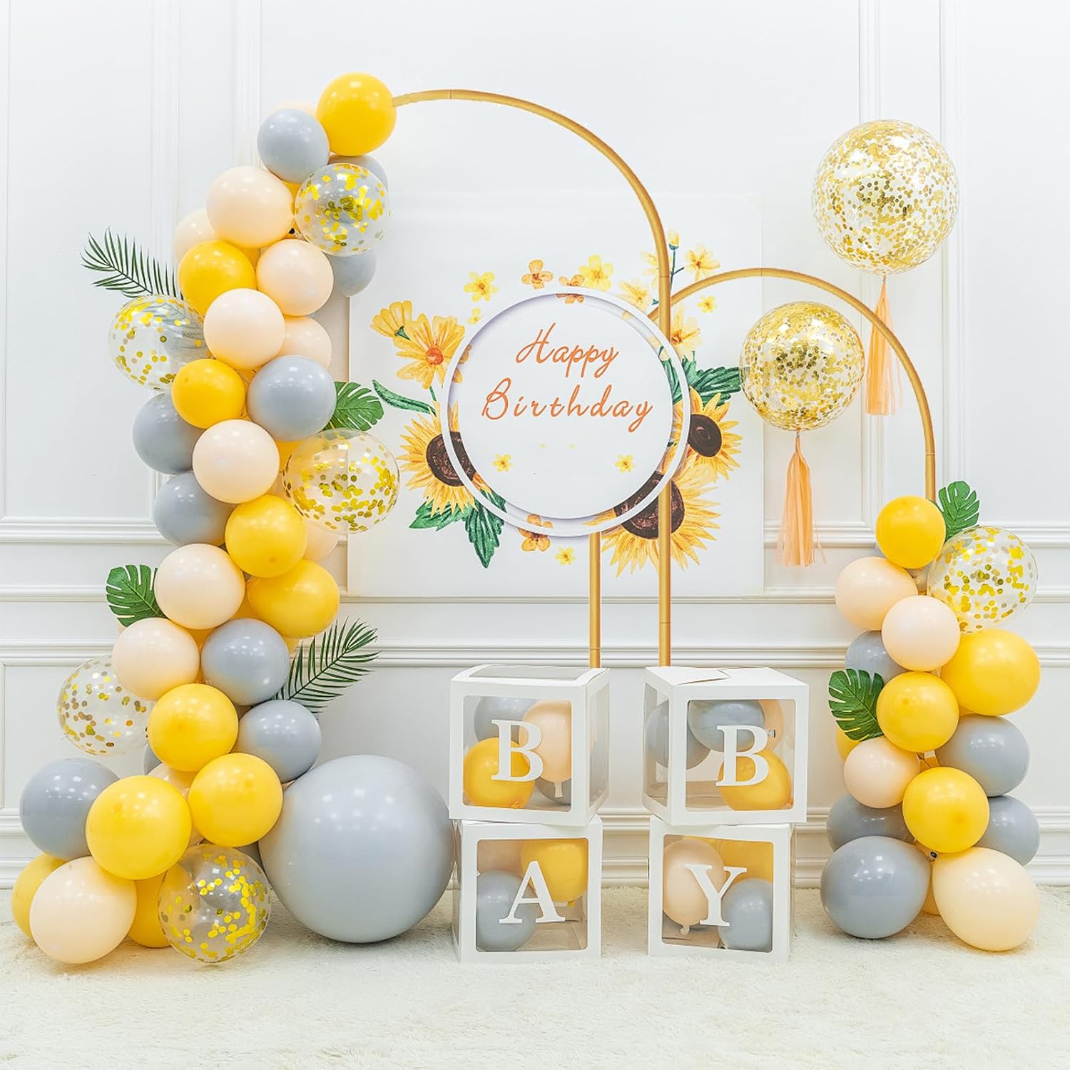Metal Arch Backdrop Stand / 7.2ft,6ft / Gold / 7.2 Inch / Set of 2