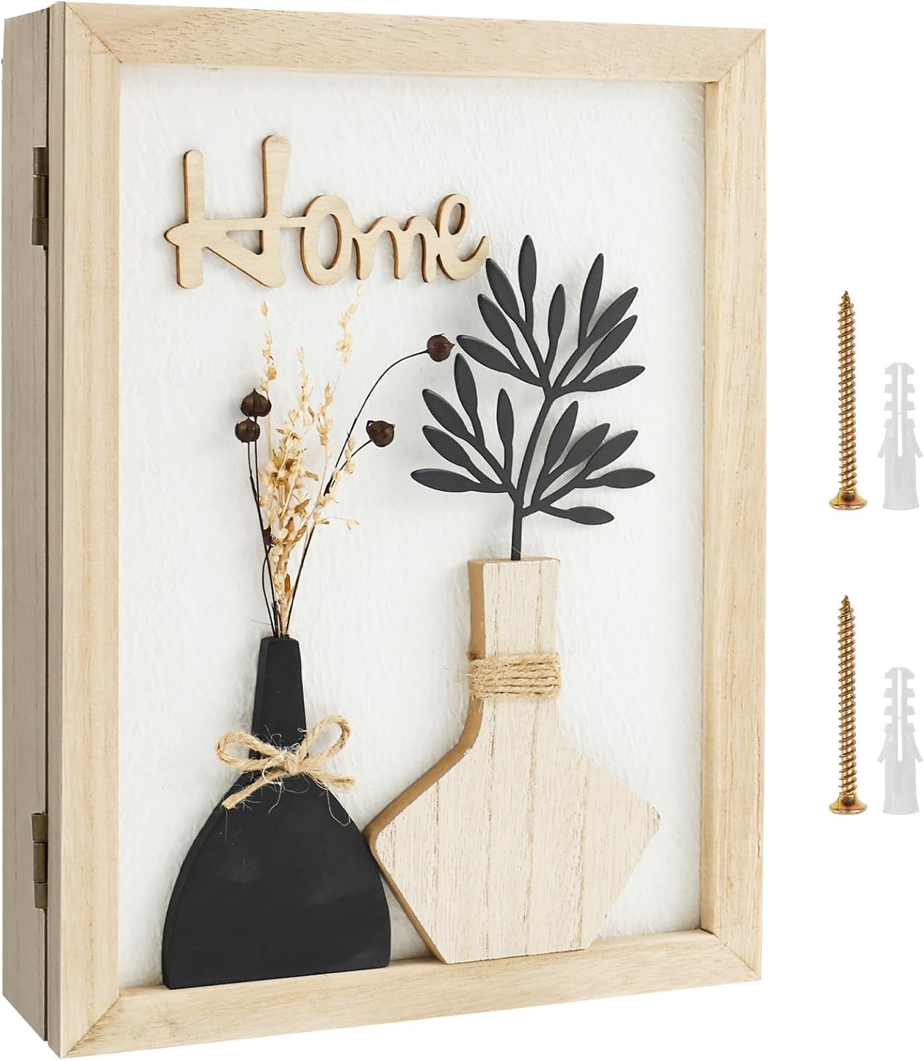 6 Hooks Rustic Access Card Hanger / Beige A