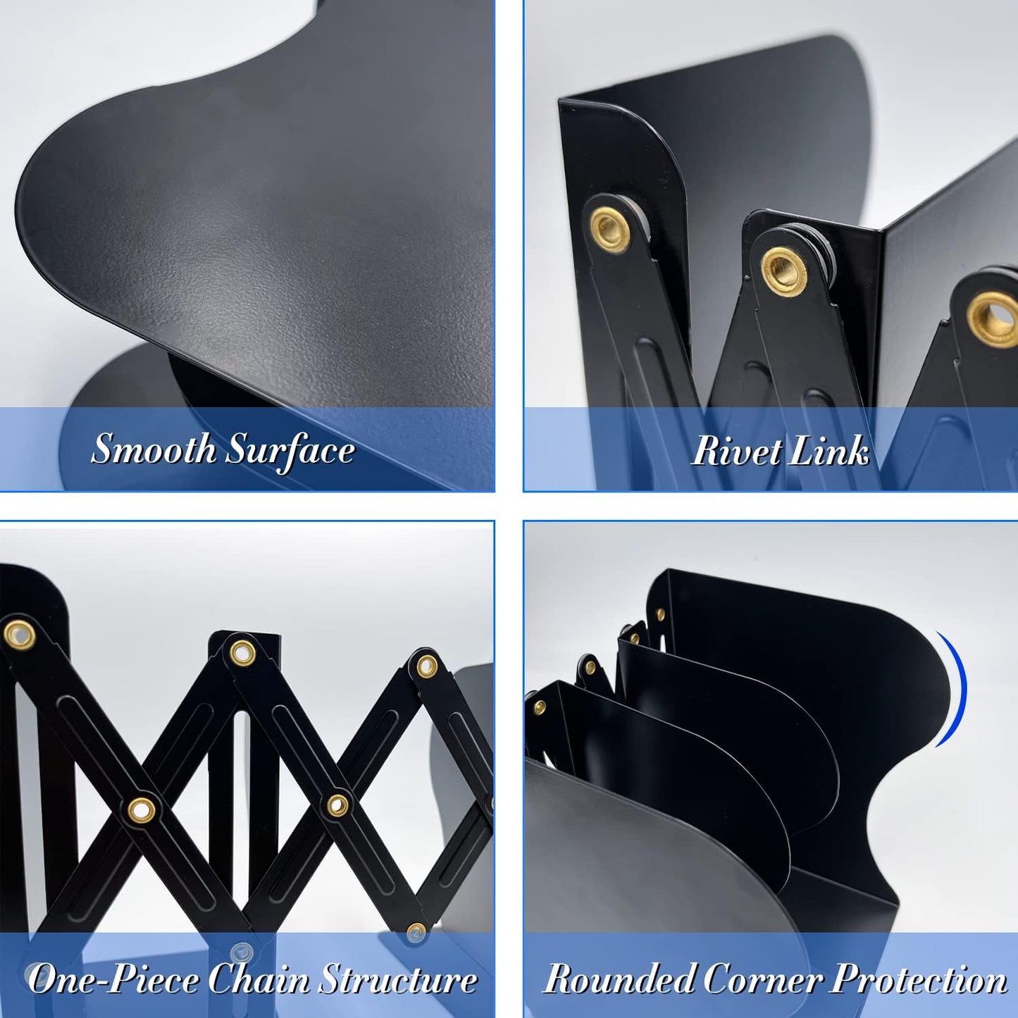 Metal Bookend for Heavy Books / Black