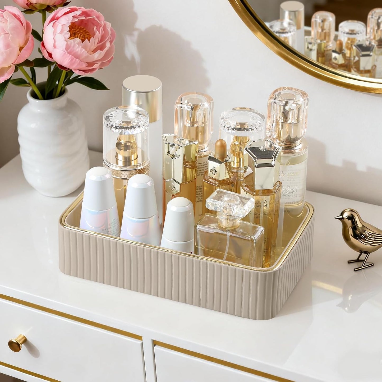 Desk Organizer Tray / Beige / 9.5 x 6 x 2.2