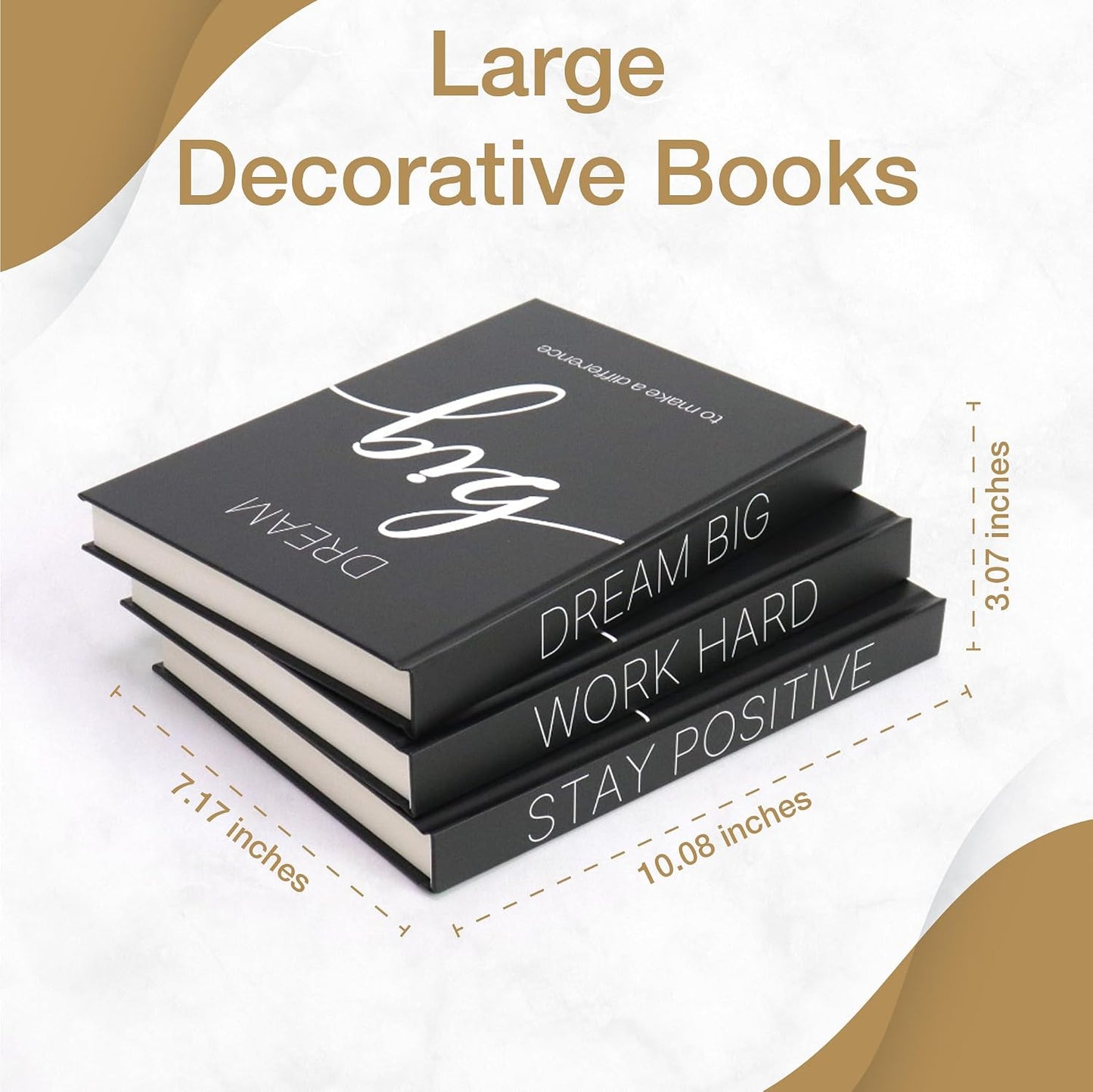 Decorative Books / Book Shelf Decor / Black