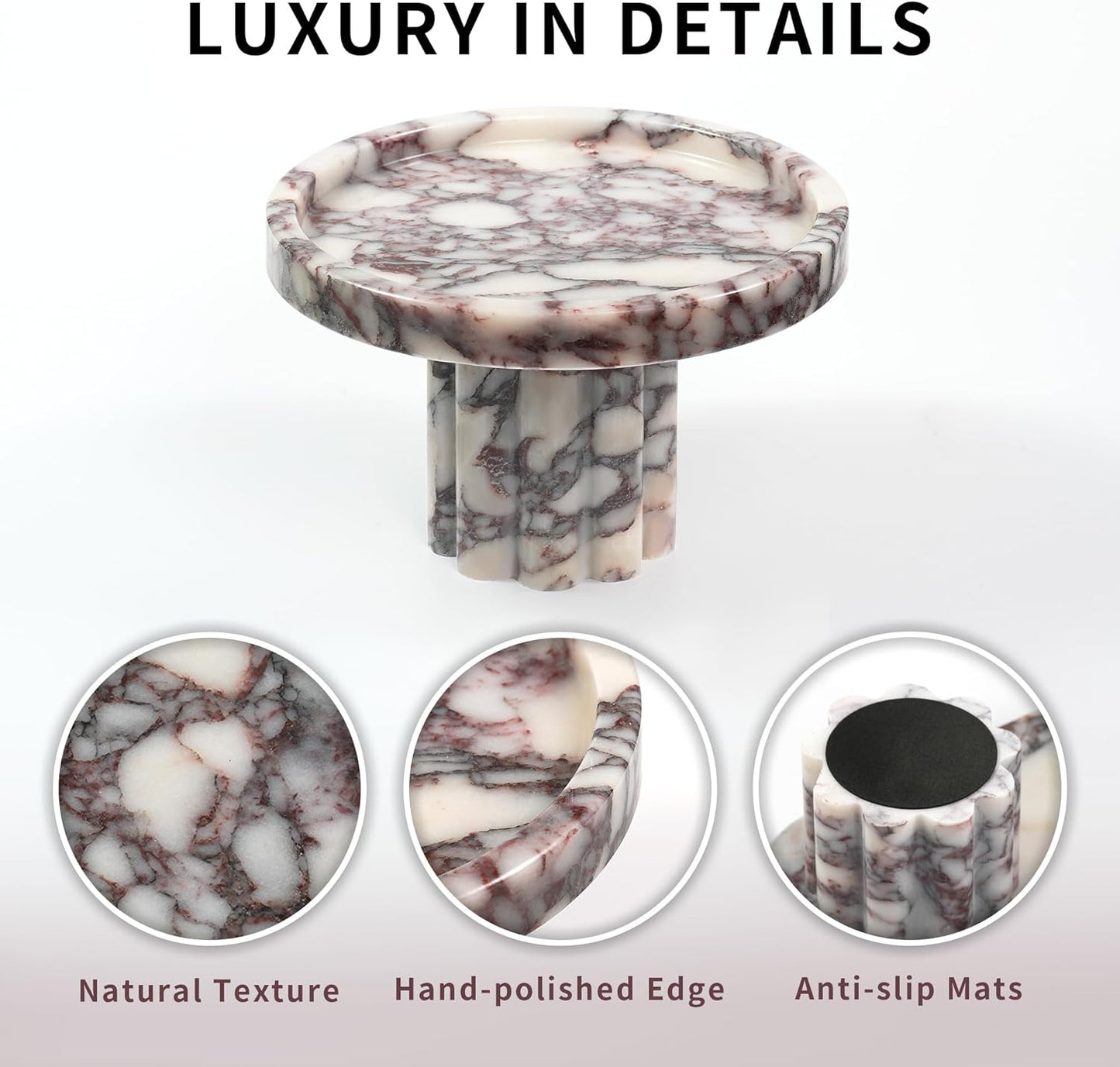 Marble Perfume Tray / 1leg-calacatta Viola