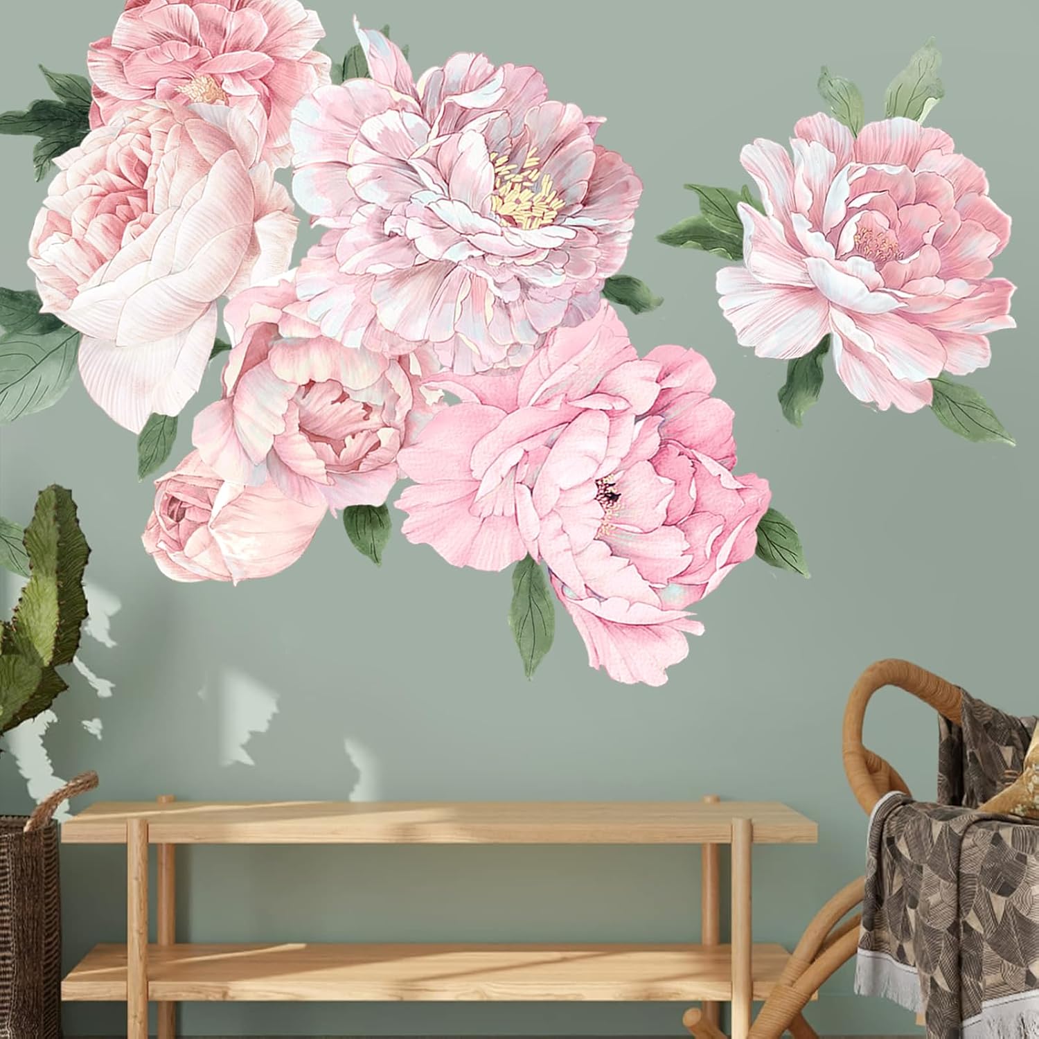 Large Peony Wall Decals / Ap-wd214 / Pink