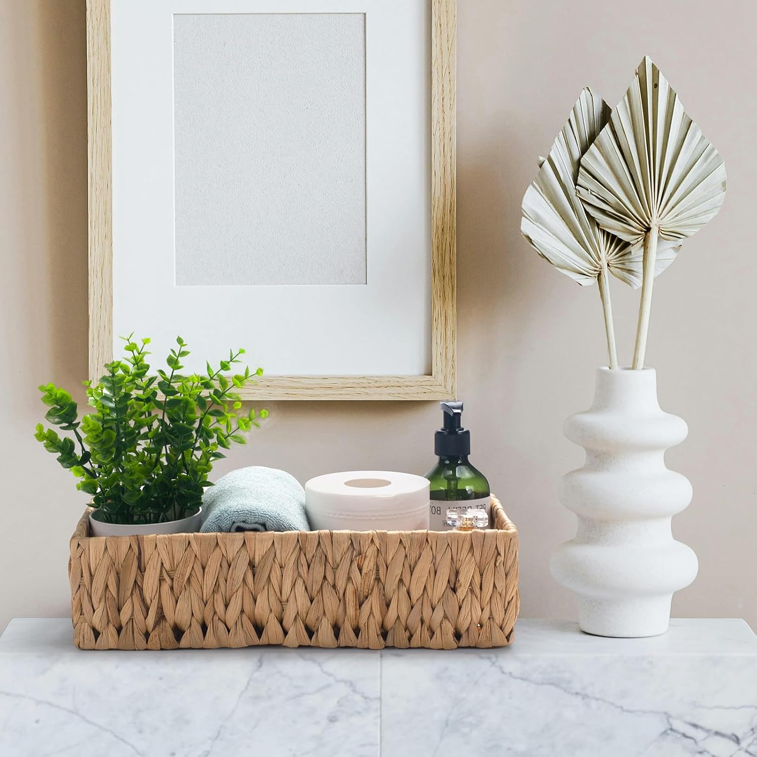 Wicker Toilet Tank Basket