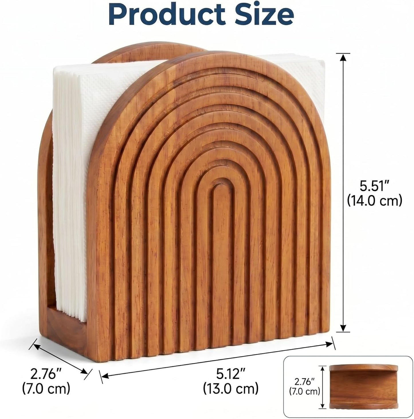 Wooden Napkin Holder / Boho Style / Burlywood / Natural
